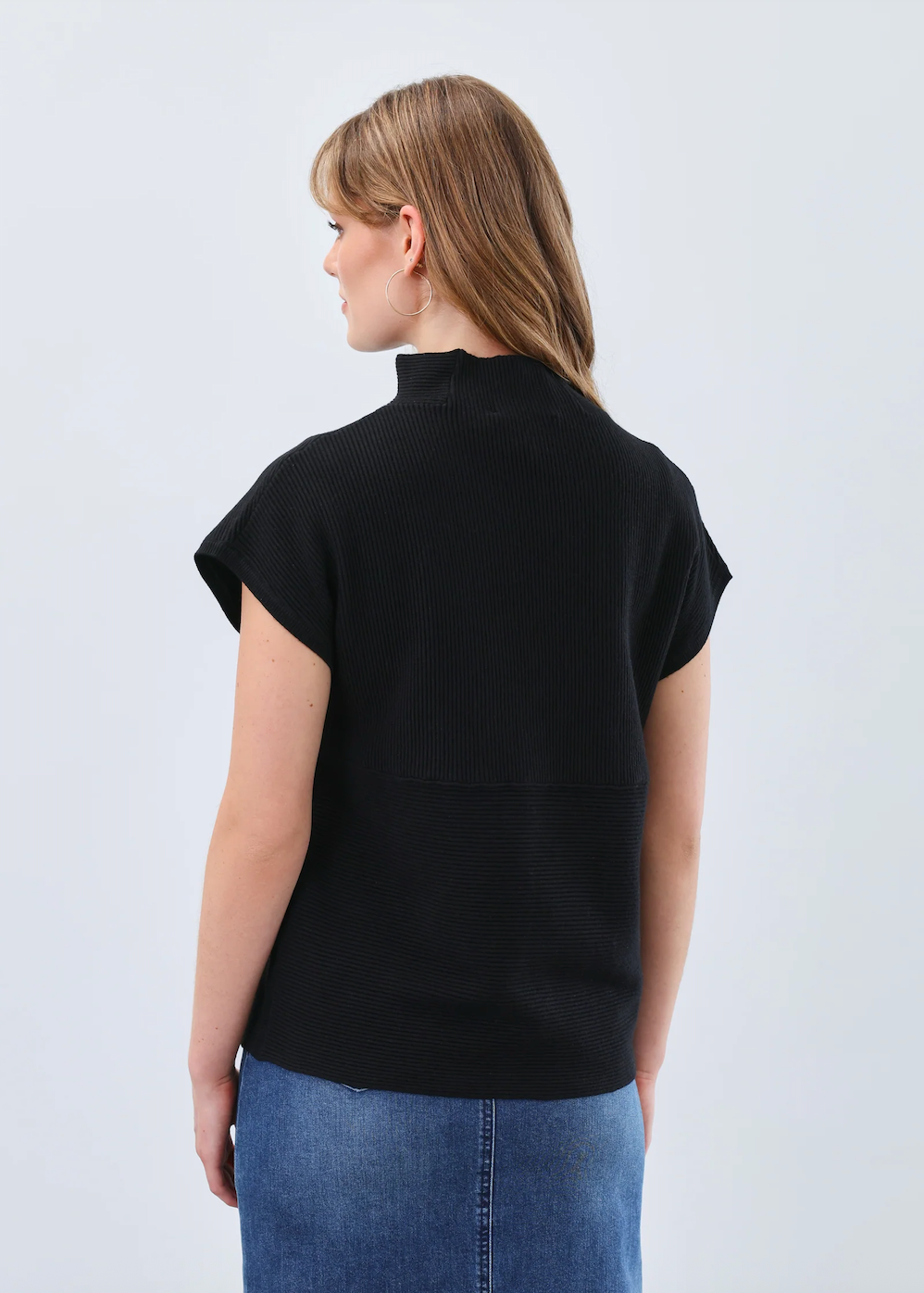 FDJ Ottoman Sweater Vest Black 1012333