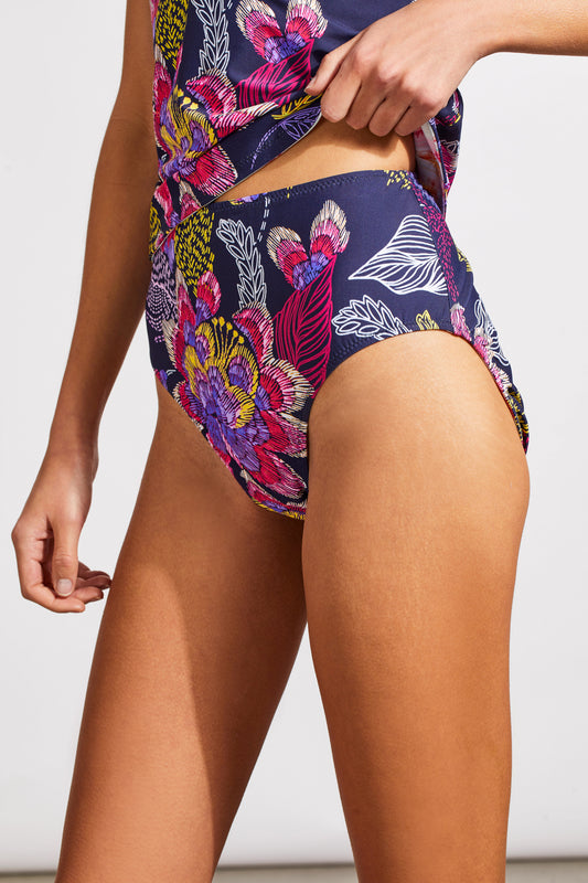 Tribal Reversible High Waisted Swim Bottom Tango Pink 10160-3562-3081