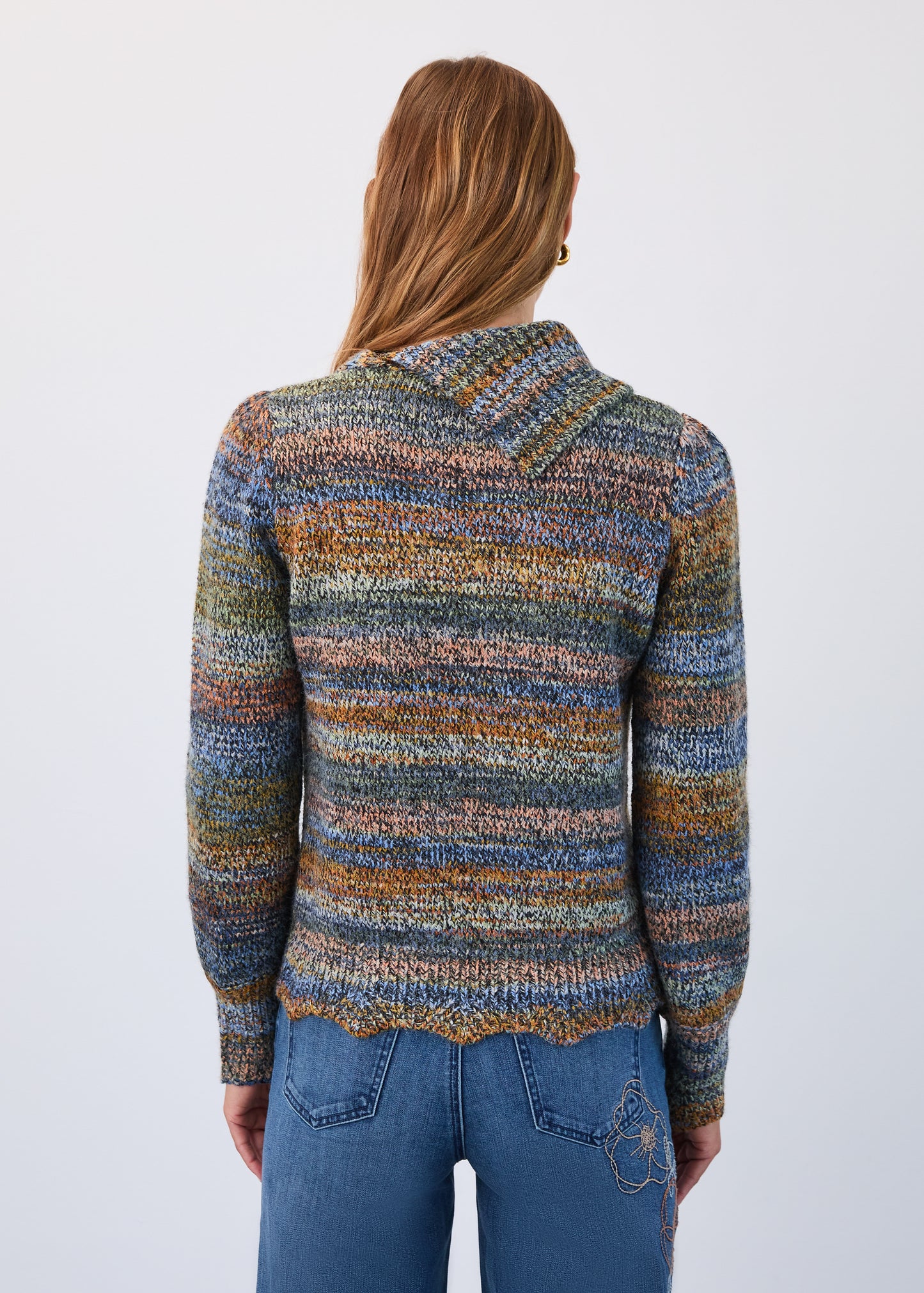 FDJ Envelope Collar Sweater Cool Spaced 1489306