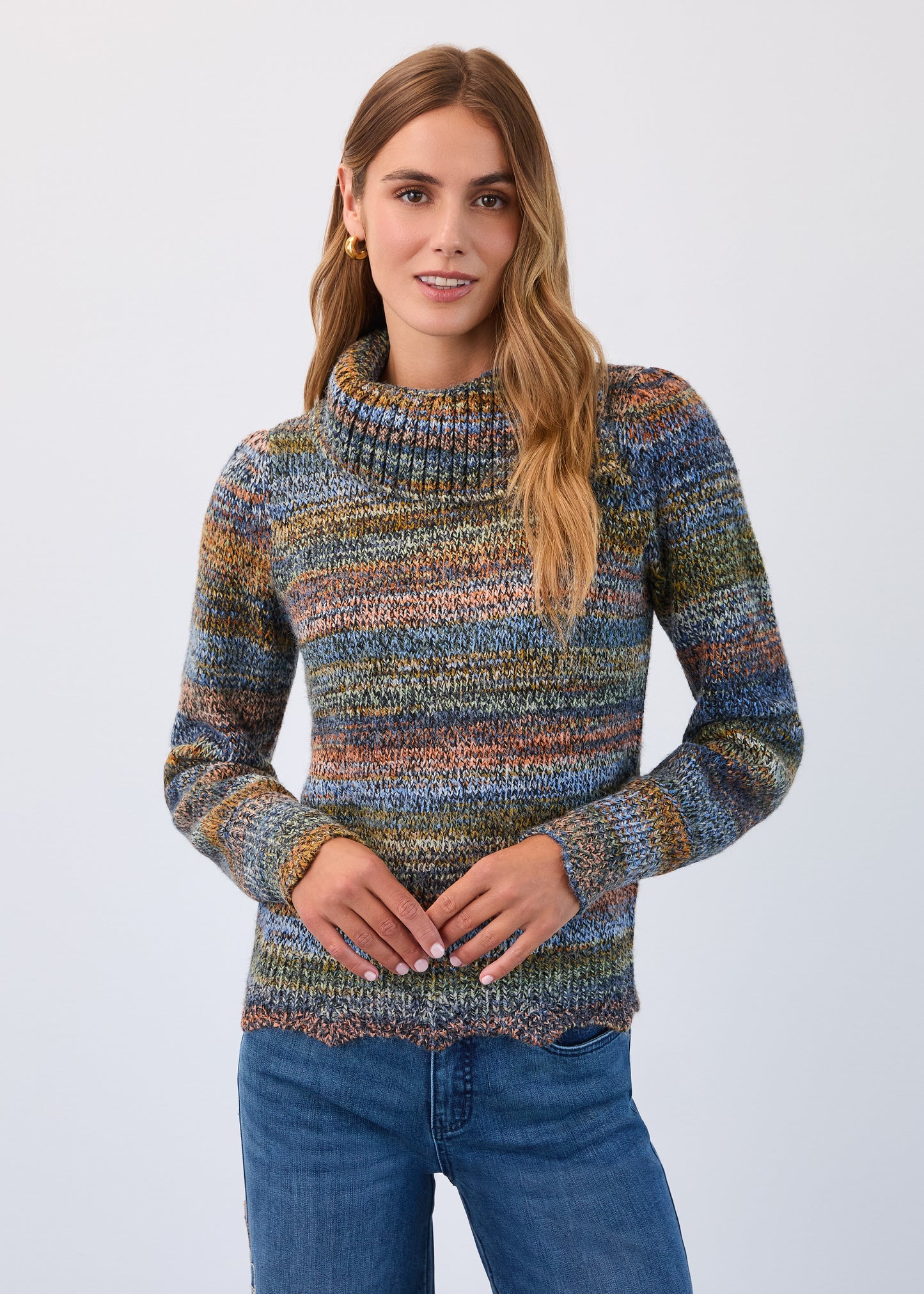 FDJ Envelope Collar Sweater Cool Spaced 1489306