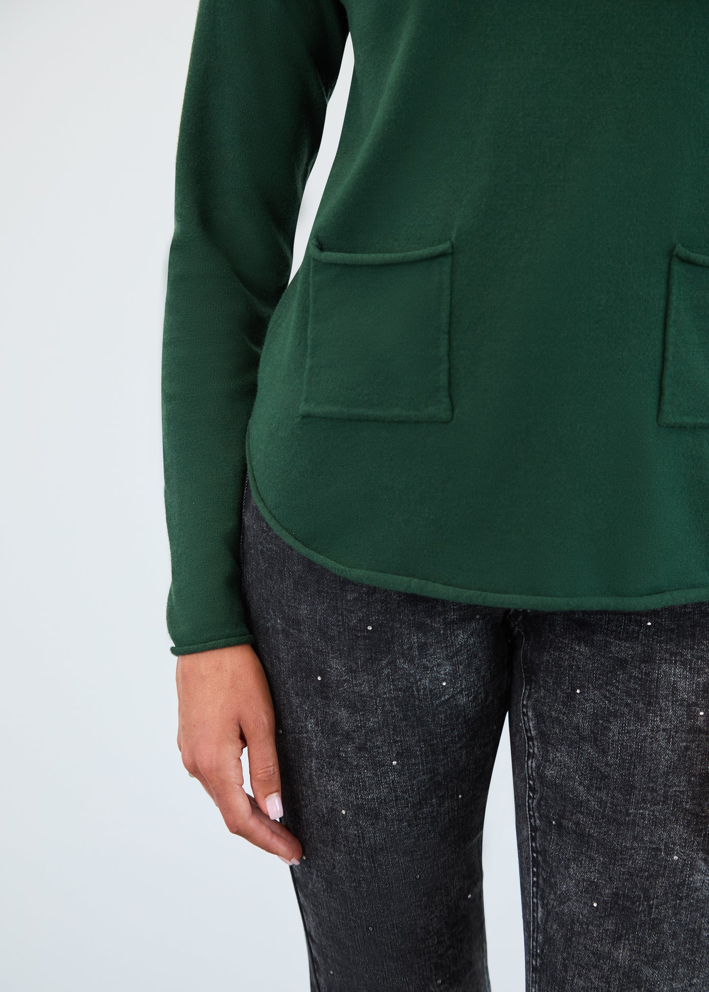 FDJ Cowl Neck Sweater Dark Spruce 1492212