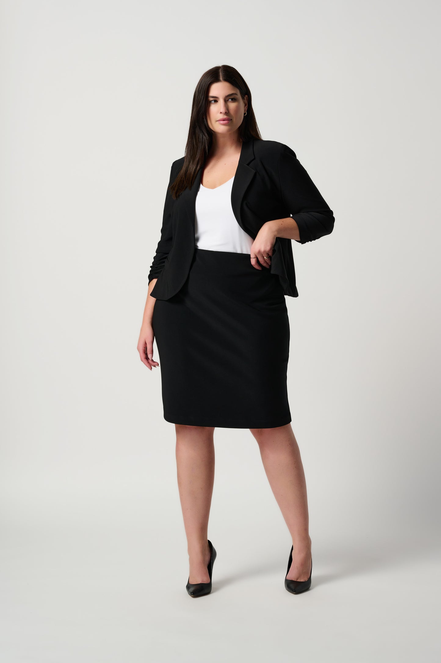 Joseph Ribkoff Knee Length Skirt Black 153071
