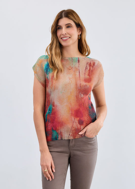 FDJ Cap Sleeve Printed Sweater Cheshire 1630314