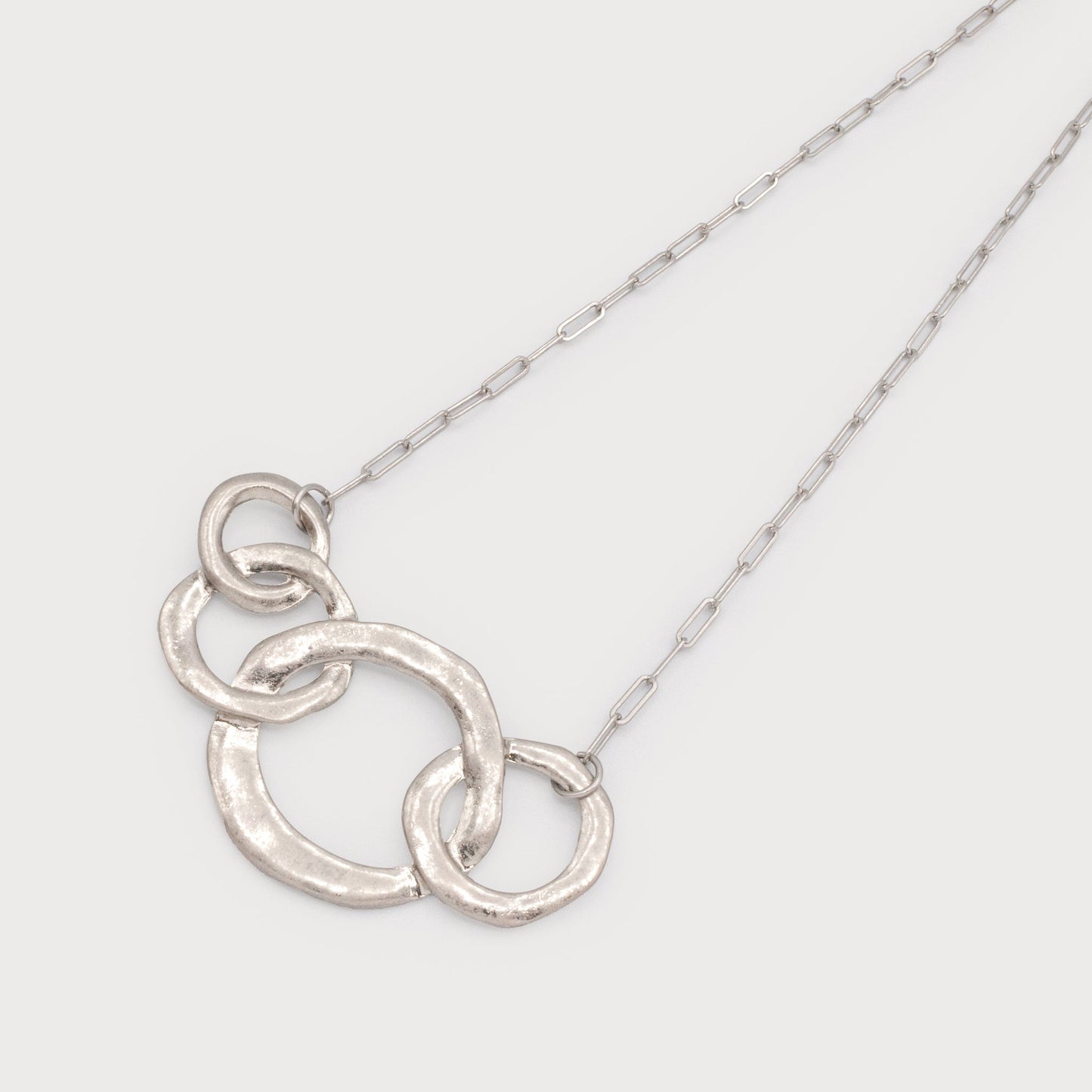 Caracol Intertwined Wavy Rings on Chain 1749-SLV