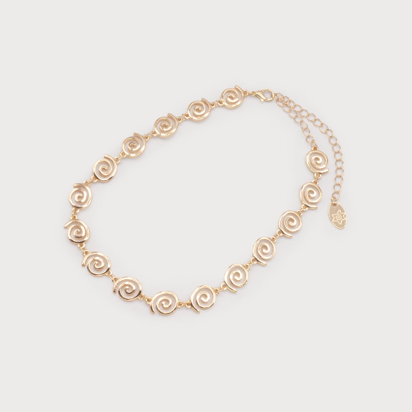 Caracol Swirled Short Necklace 1754-GLD