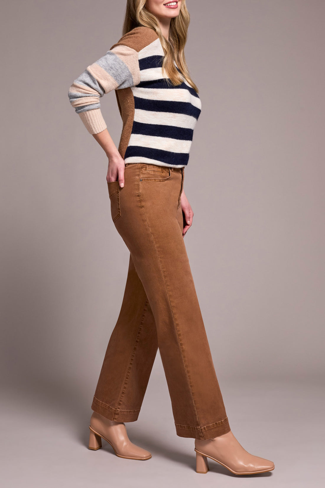 Tribal Fly Front 5 Pocket Pant Walnut 18610-2020W-0933