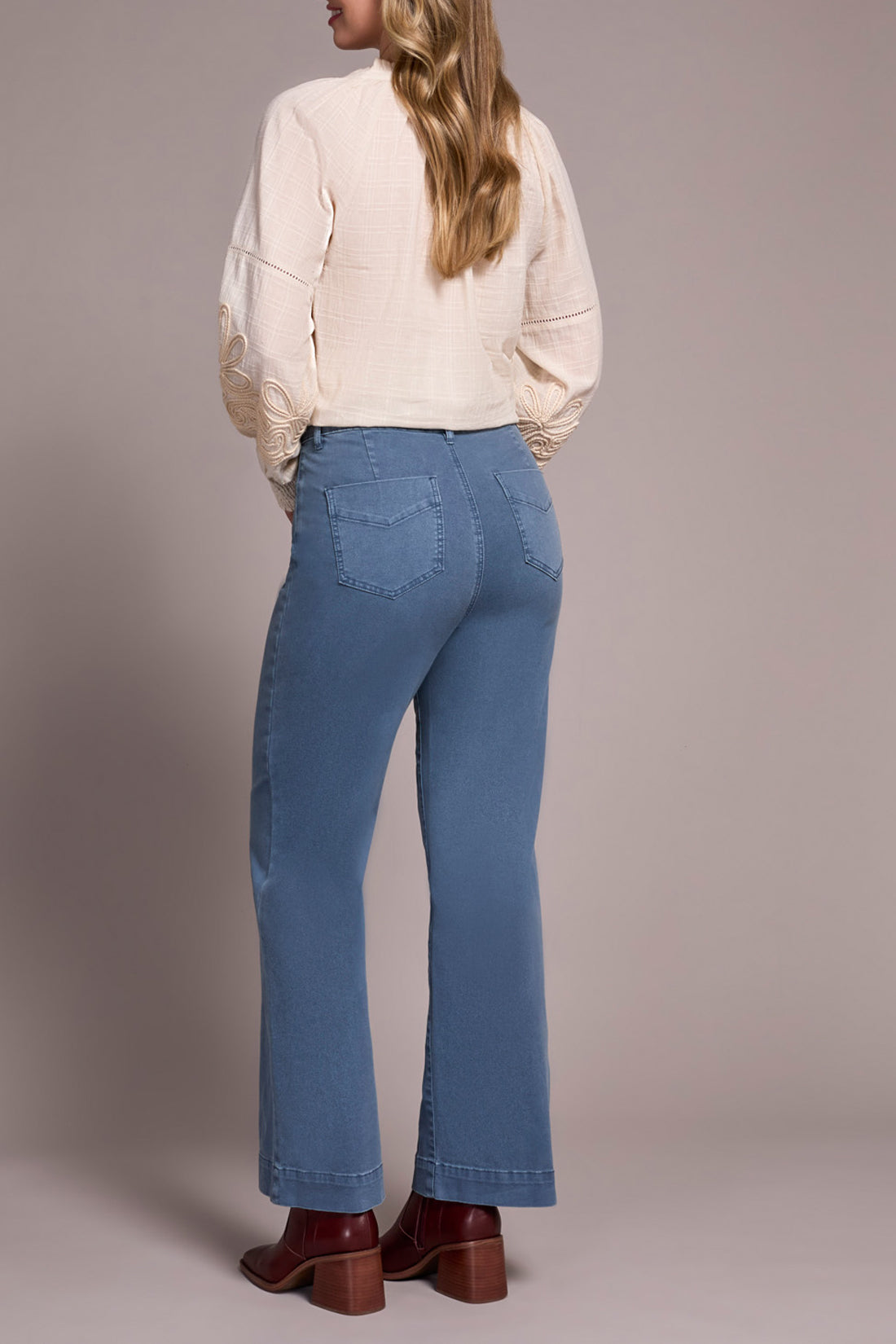 Tribal Fly Front 5 Pocket Pant Slate Blue 18610-2020W-2637