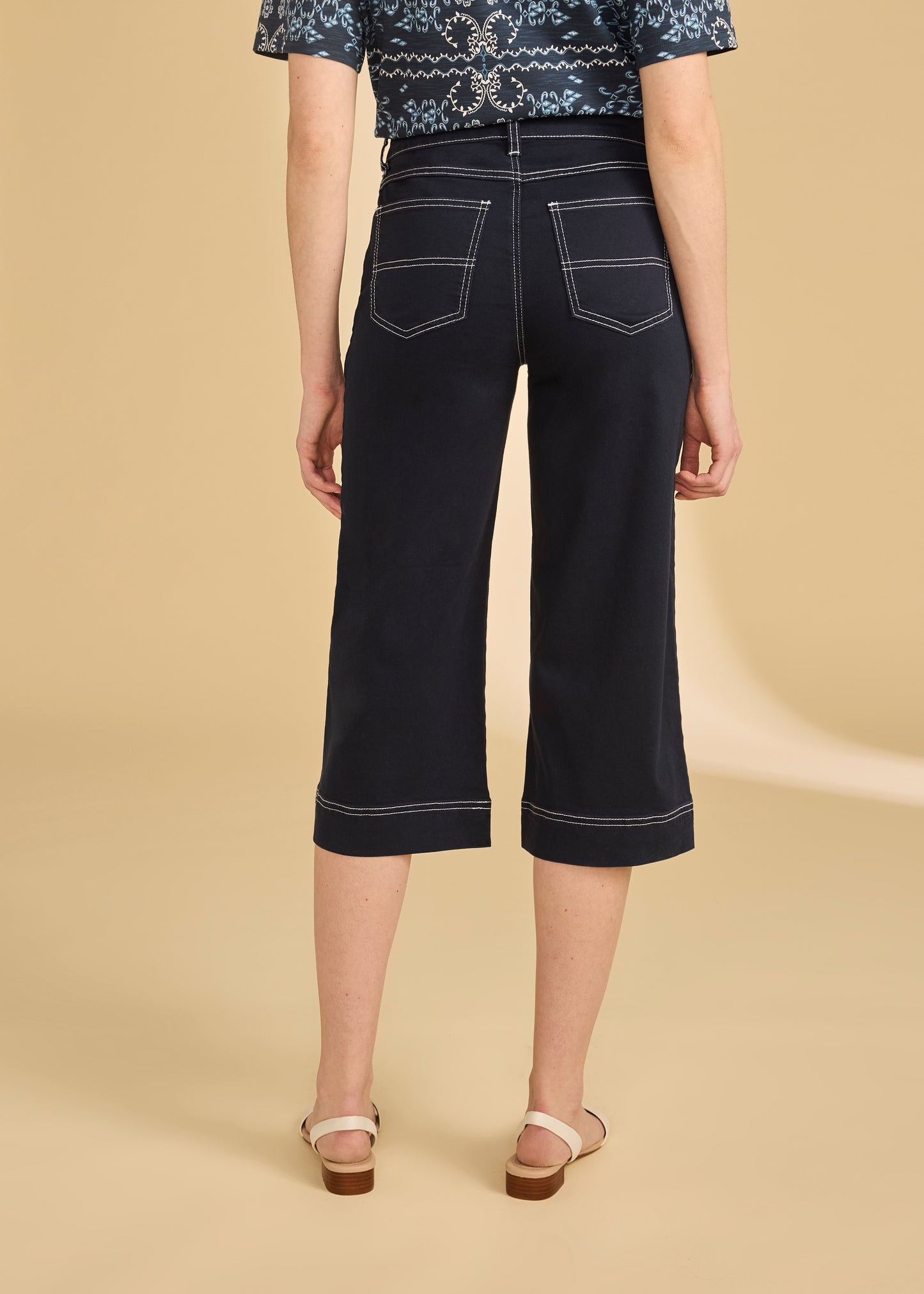 FDJ Olivia Wide Capri Navy 2028511