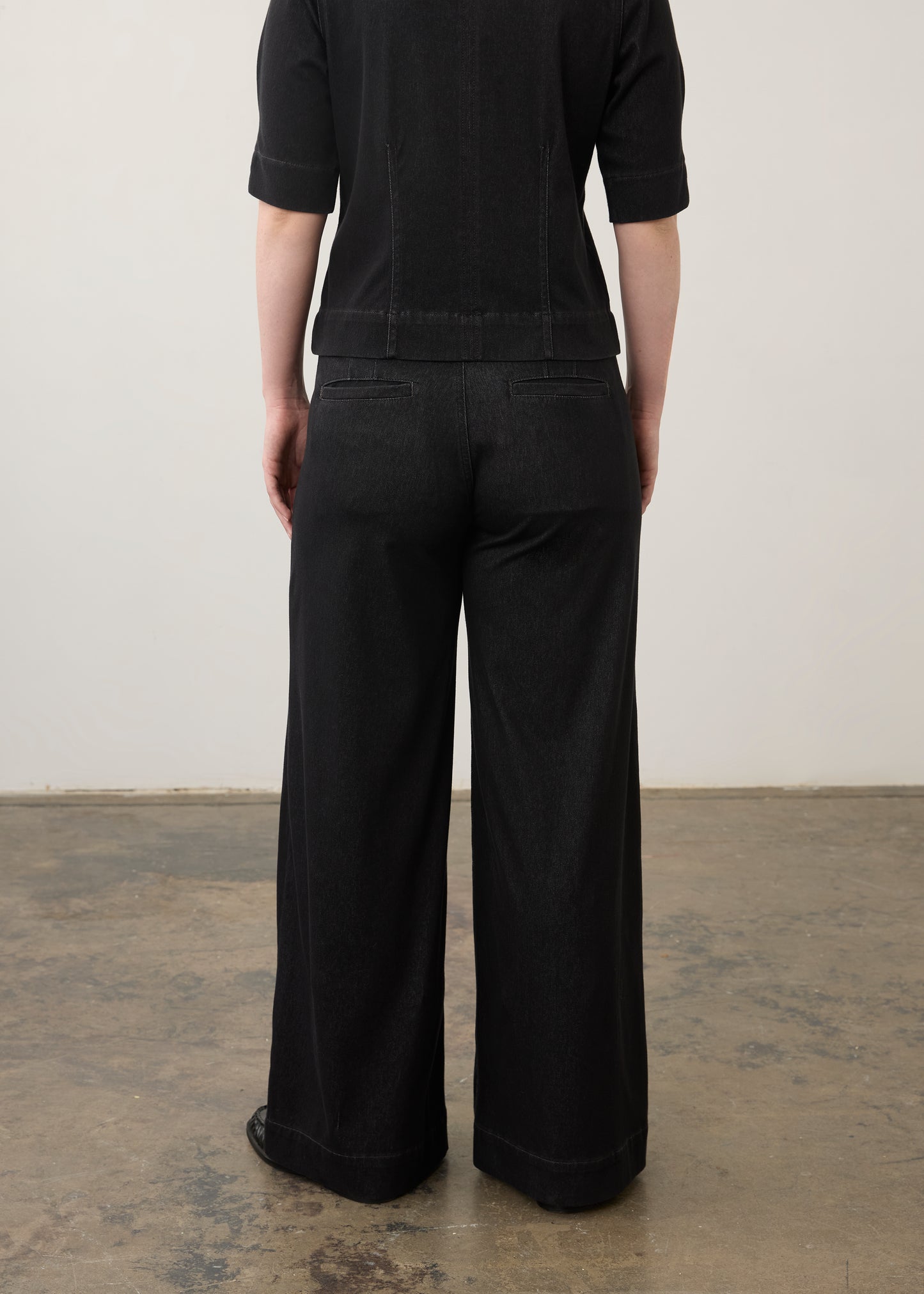 FDJ Pull on Wide Leg Denim Pants Carbon 2173131