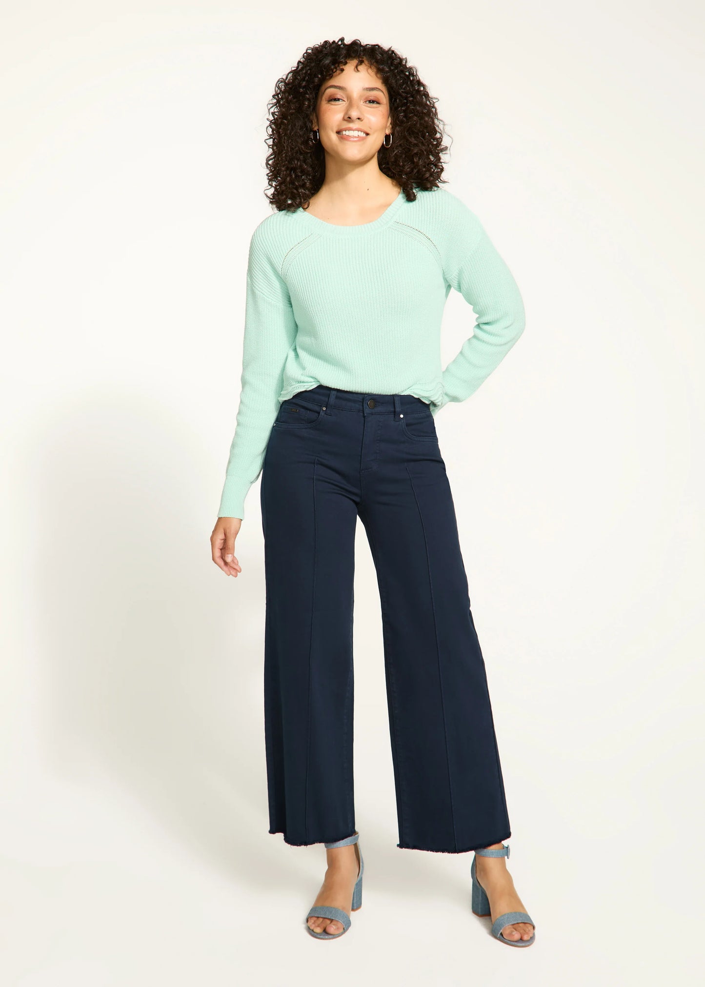FDJ Olivia Wide Ankle Pant 2201511 Navy