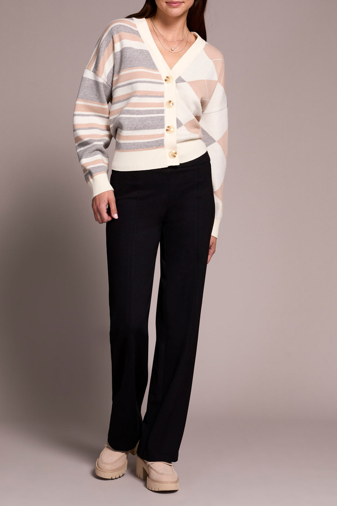 Tribal Pull-On Pant w/ Pin Tucks Black 22430-7026-0002