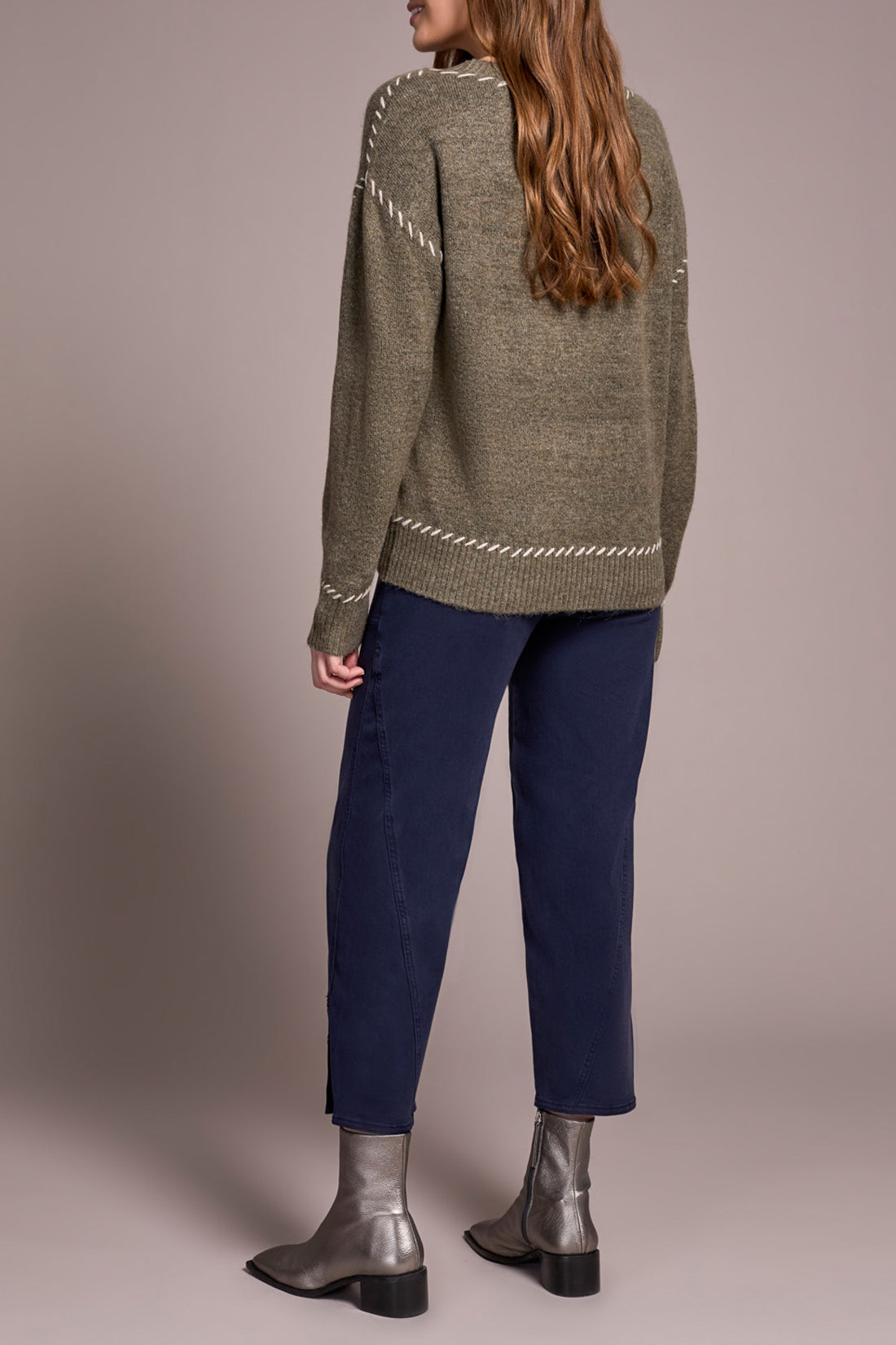 Tribal L/S Crew Neck Sweater Ivy Mix 22490-3166-2513