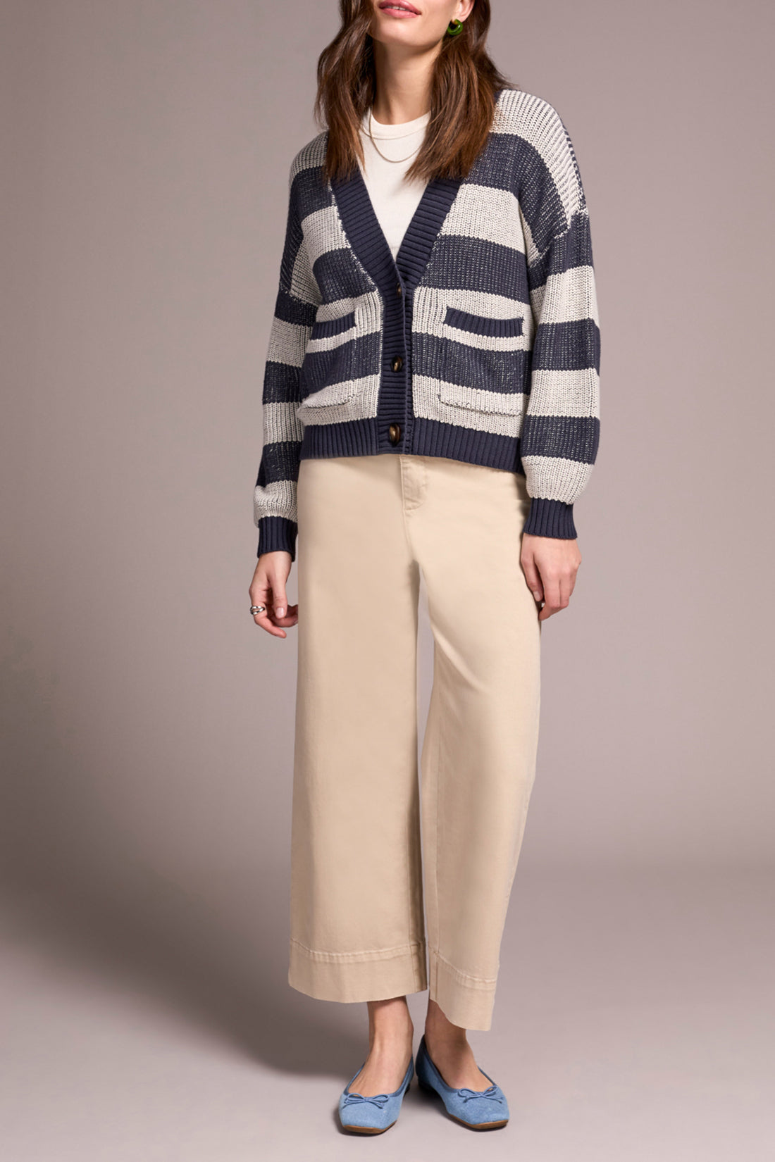 Tribal L/S Buttoned Front Sweater Cardigan Sapphire 22530-576-0805