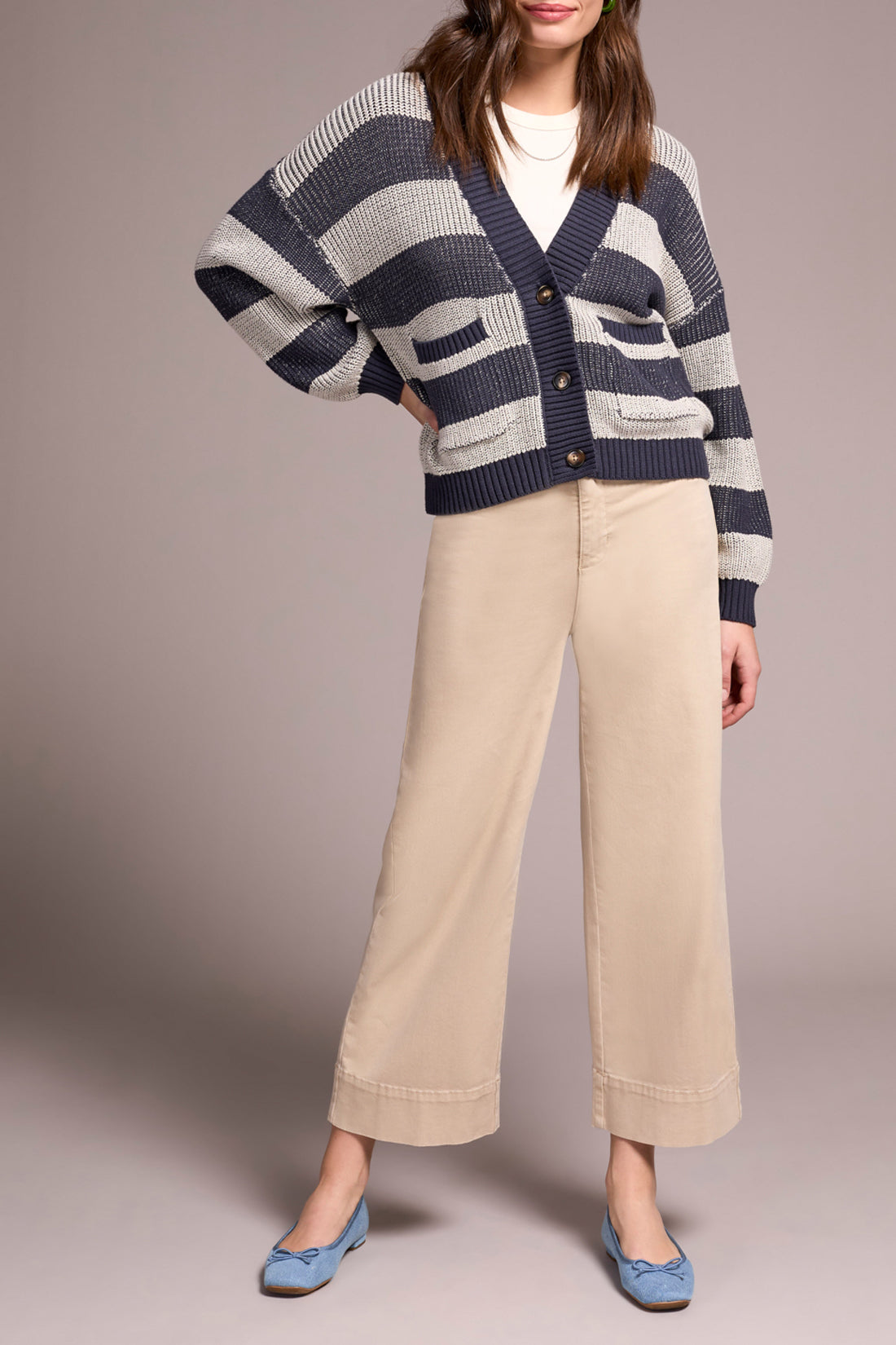 Tribal L/S Buttoned Front Sweater Cardigan Sapphire 22530-576-0805