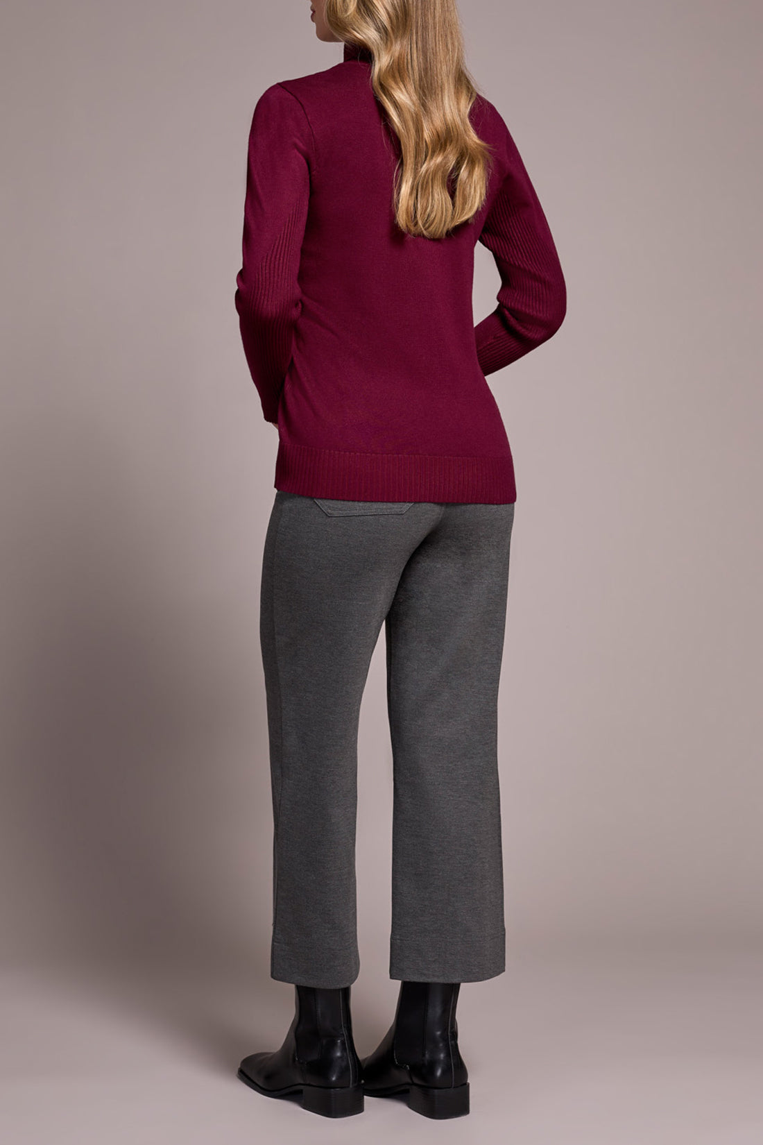 Tribal L/S Turtle Neck Sweater Wine 22920-835-0009