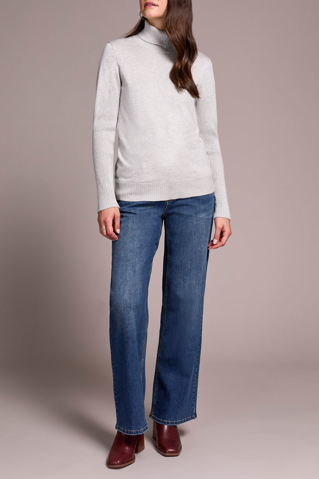 Tribal L/S Turtle Neck Sweater Grey Mix 22920-835-0266