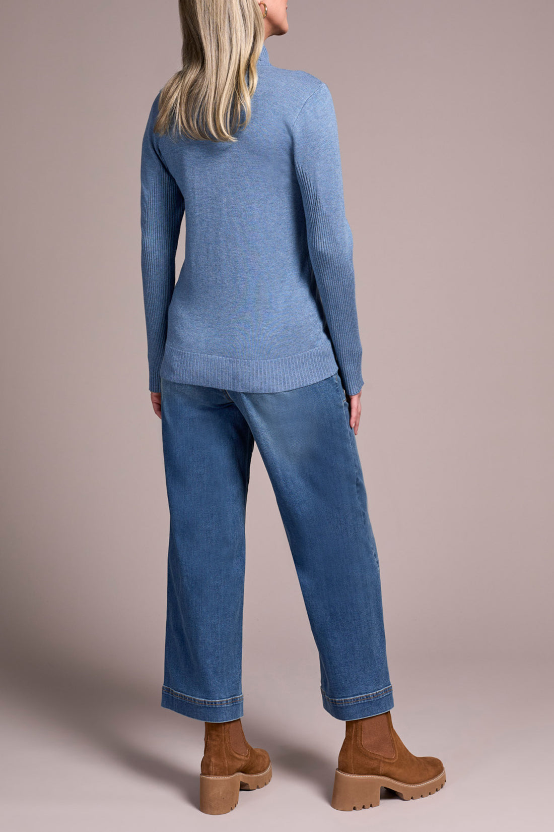 Tribal L/S Turtle Neck Sweater H. Slate 22920-835-167A