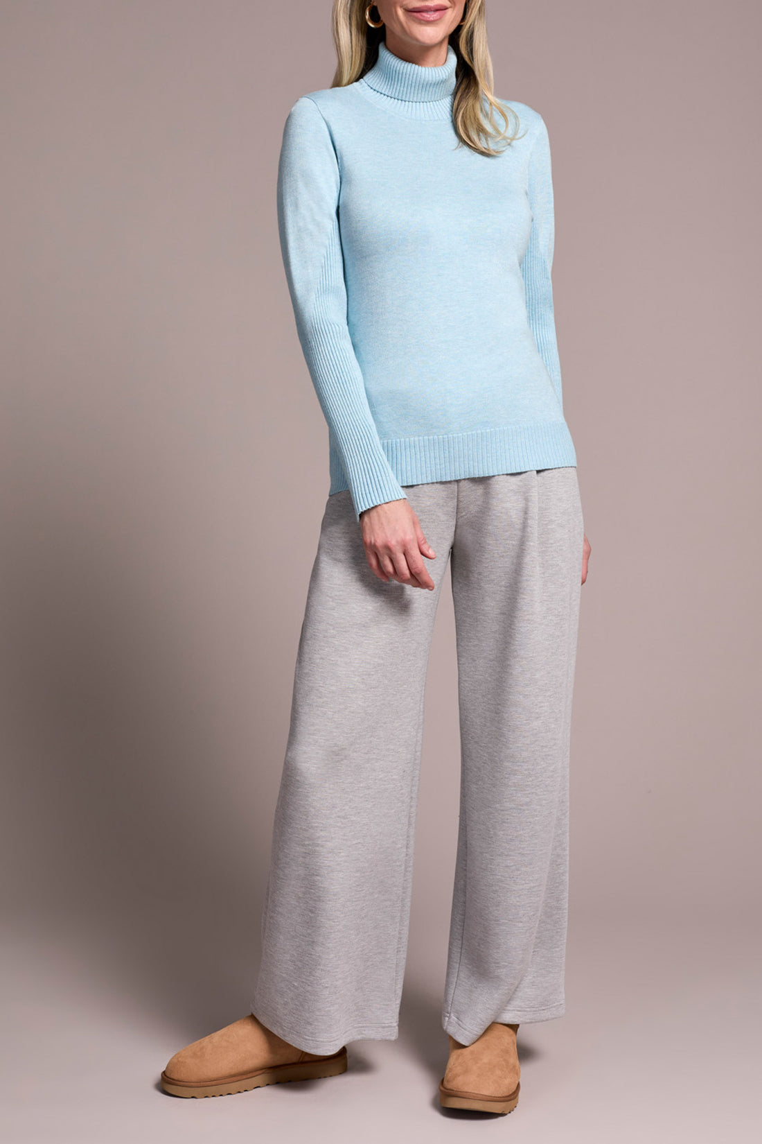 Tribal L/S Turtle Neck Sweater H. Aqua 22920-835-3318