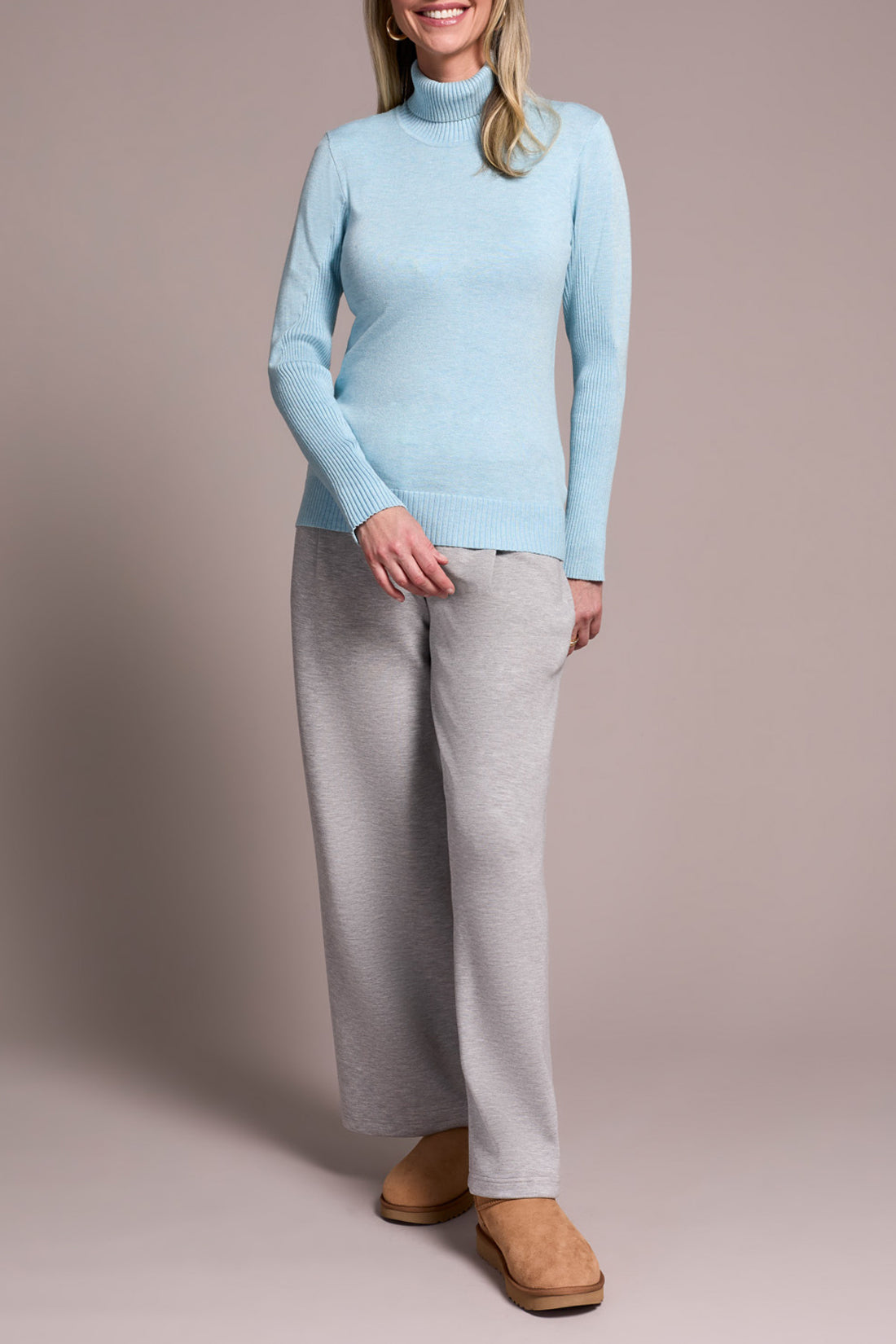 Tribal L/S Turtle Neck Sweater H. Aqua 22920-835-3318