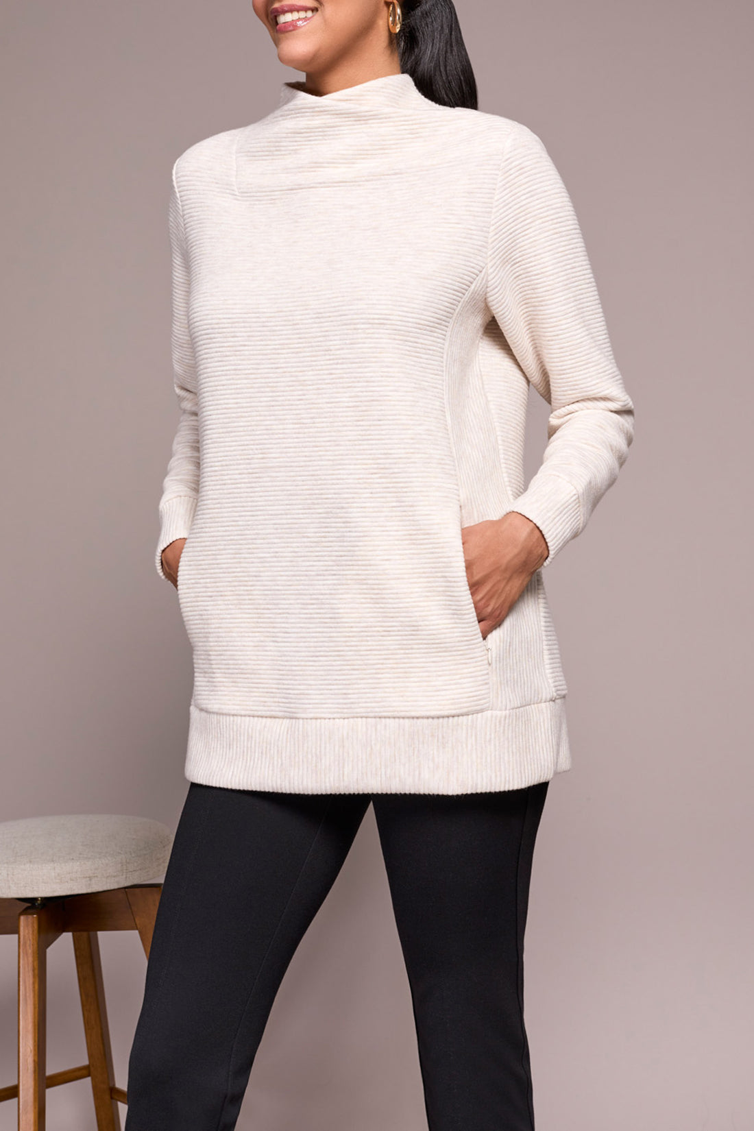 Tribal L/S Tunic w/ Invisible Pockets Sandstone 22930-8306-0874