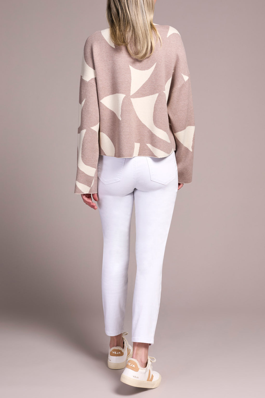 Tribal L/S Mock Neck Sweater w/Pocket Sandstone 23150-8277-2514