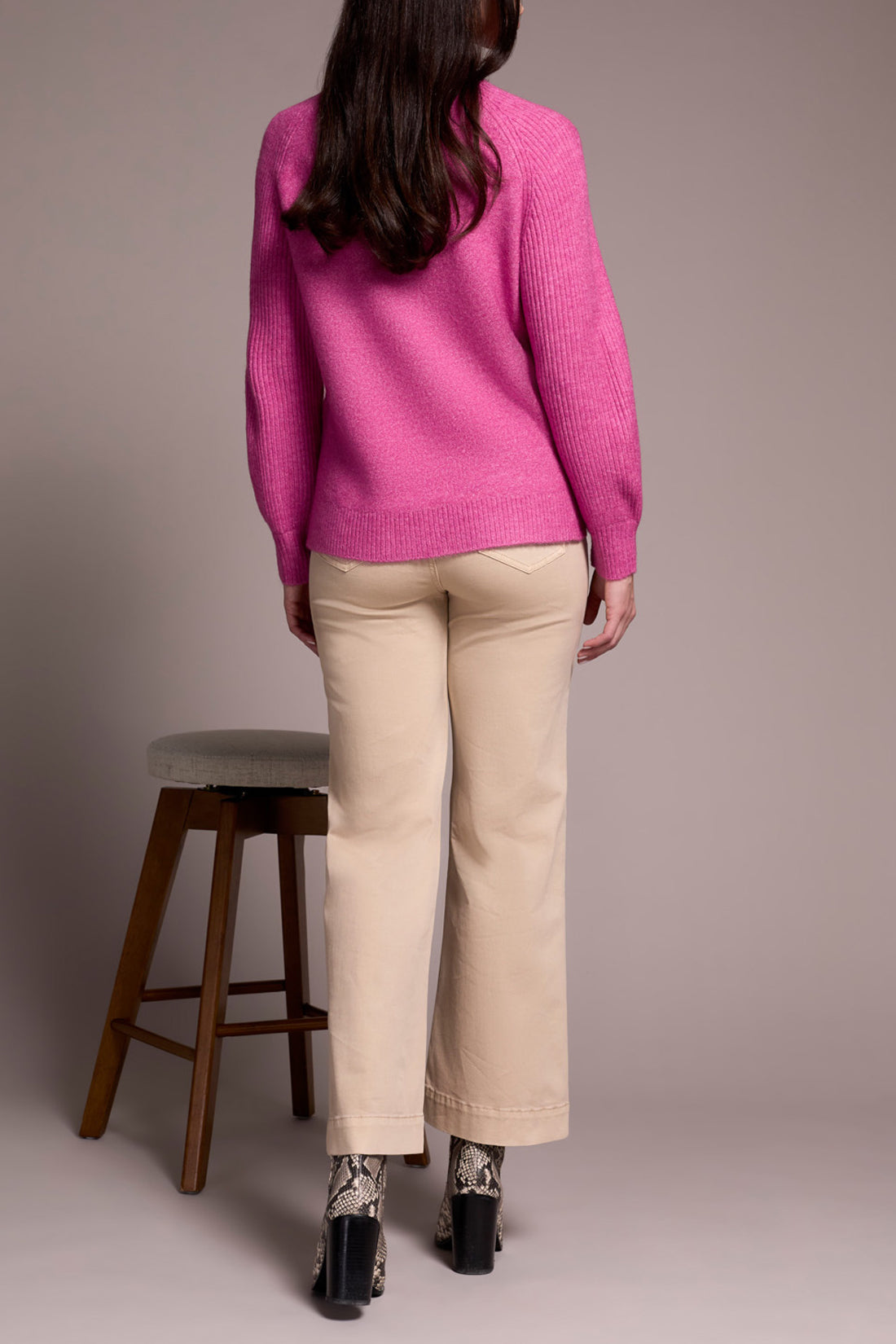 Tribal L/S Mock Neck Sweater Cameo 23220-3590-0708