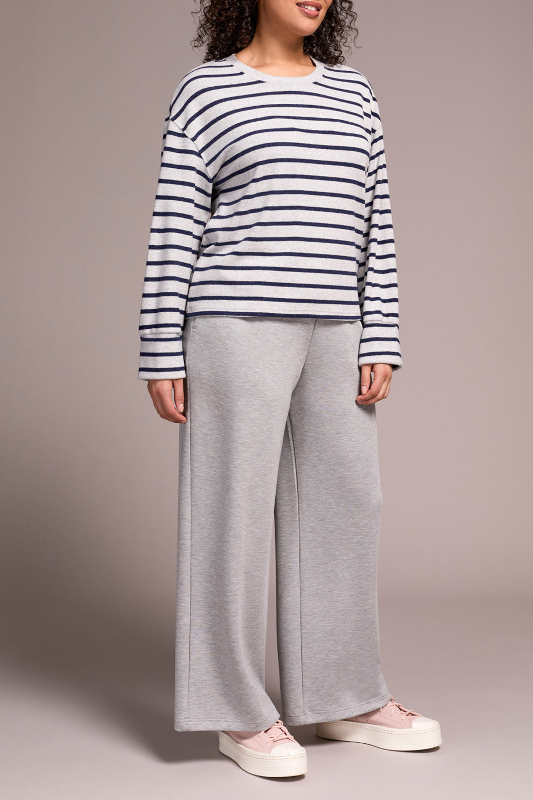 Tribal L/S Crew Neck Top w/Cuff Sapphire 23430-8340-0805