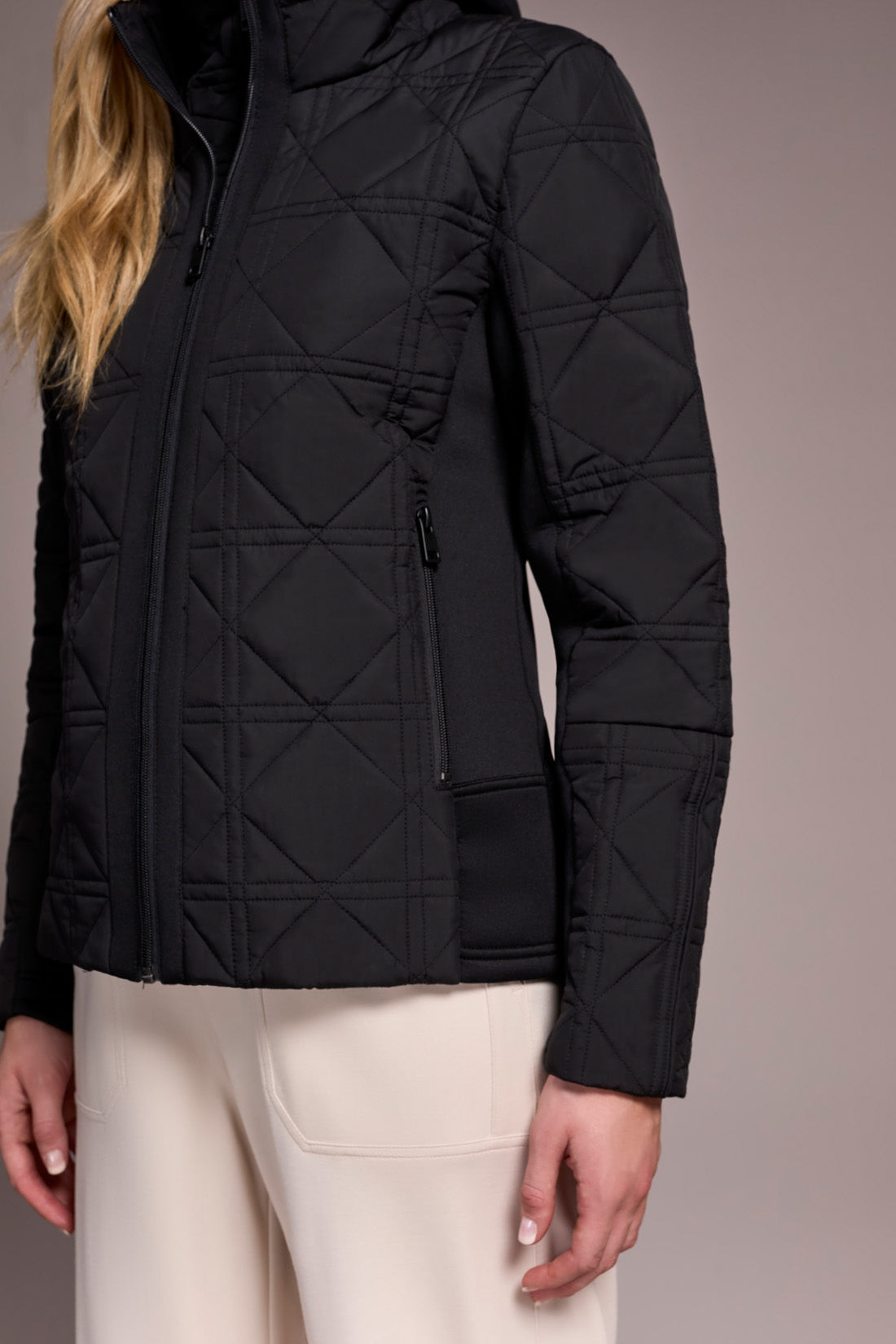 Tribal L/S Zip Front Puffer w/Removable Hood Black 23530-3789-0002