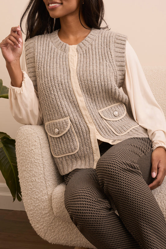 Tribal Sleeveless Vest w/Pockets  H. Sandstone 23680-3976-2514