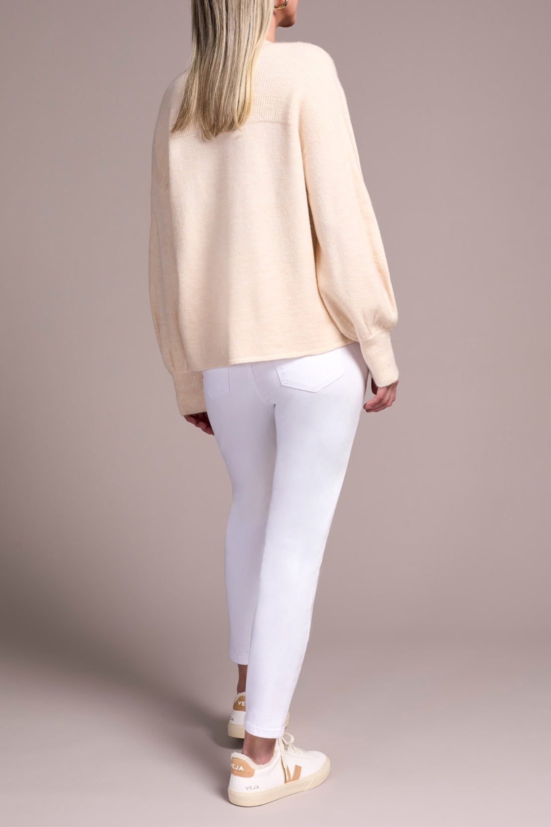 Tribal L/S Notch Neckline Sweater Moonstone 23800-3590-3111