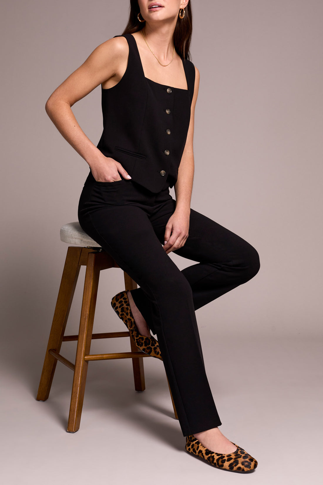 Tribal Fly Front Trouser Black 24000-8150-0002