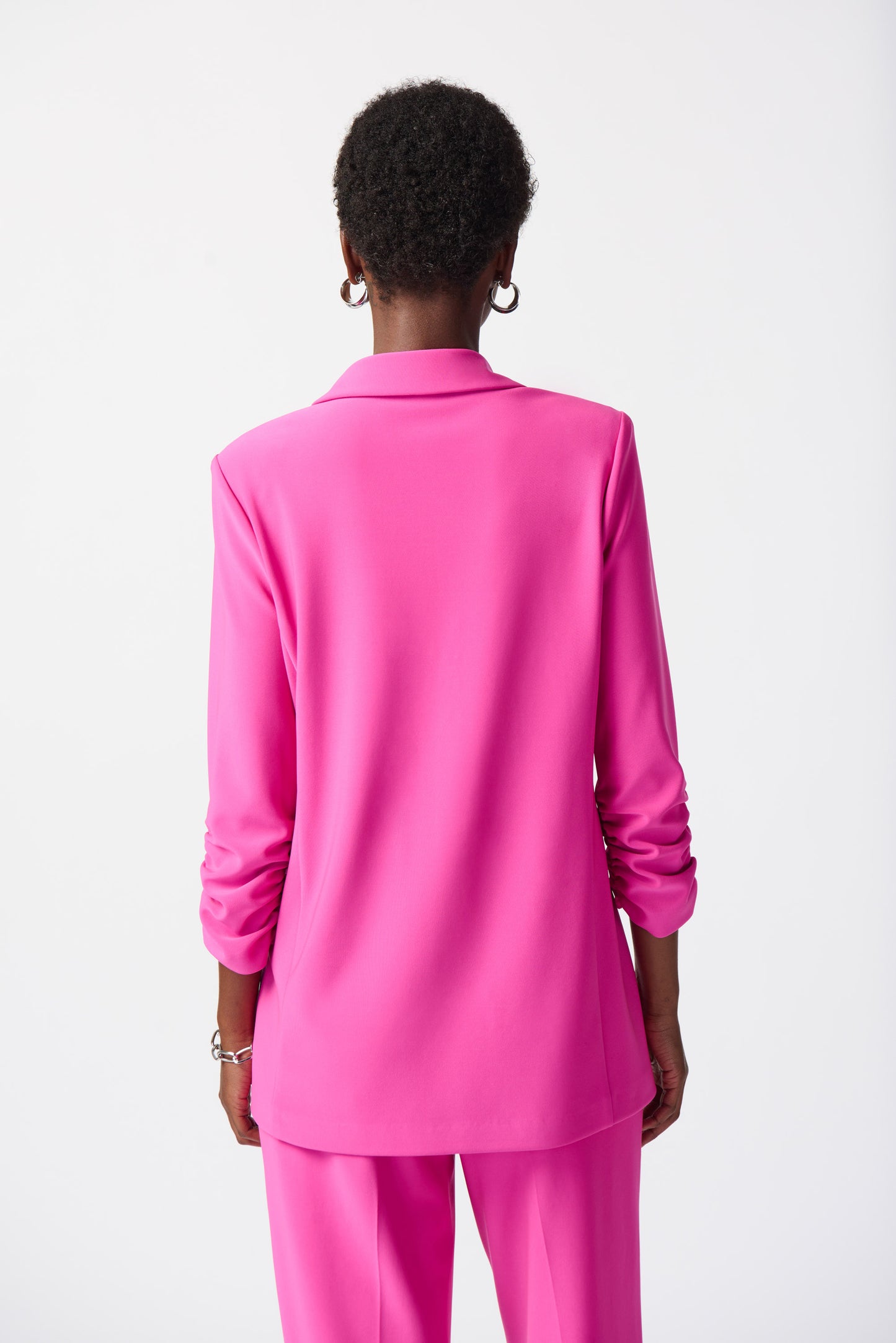 Joseph Ribkoff Blazer w/Shirred Sleeves Ultra Pink 241031