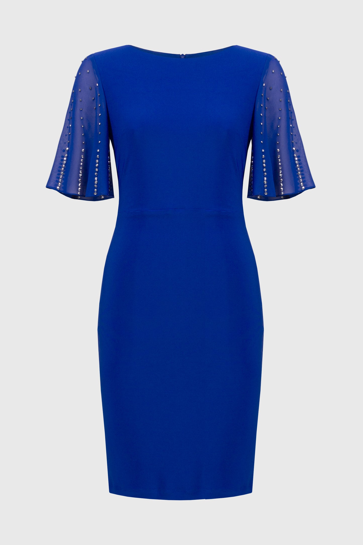 Joseph Ribkoff Chiffon Sheath Dress w/Chiffon Sleeves Royal Sapphire 251721