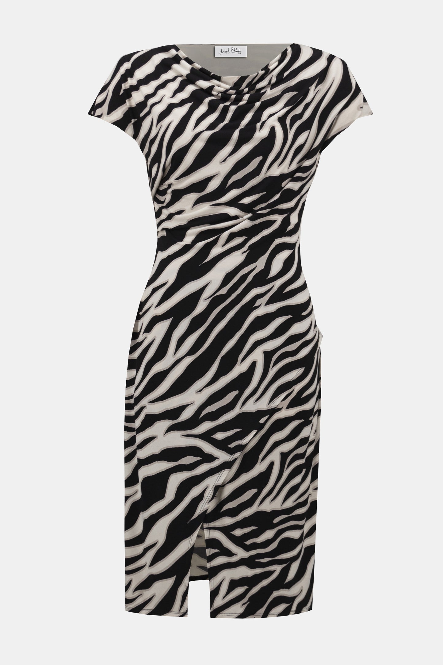 Joseph Ribkoff Animal Print Sheath Dress Beige/Black 252158