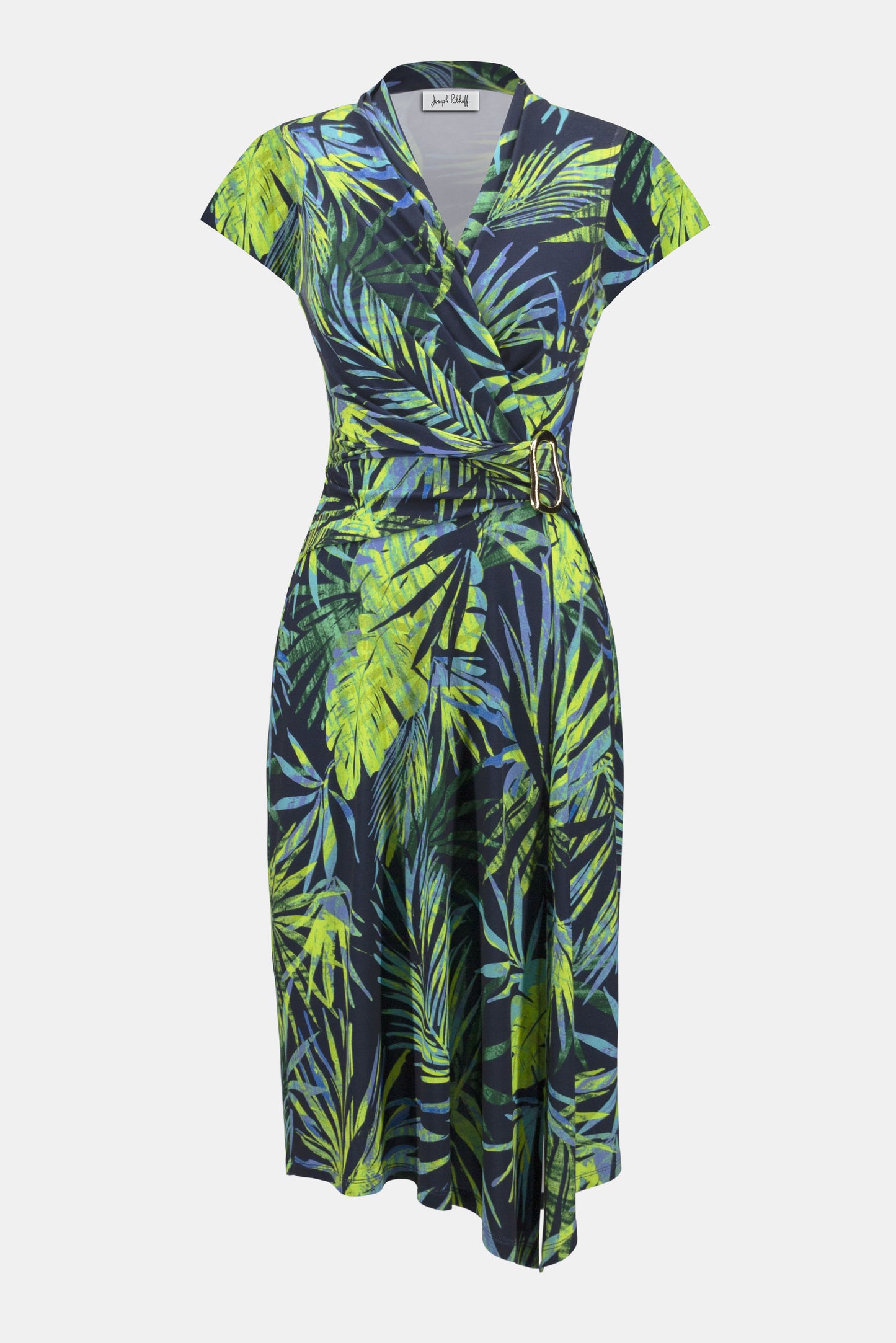Joseph Ribkoff Tropical Print Fit & Flare Dress Midnight Blue/Multi 252203X