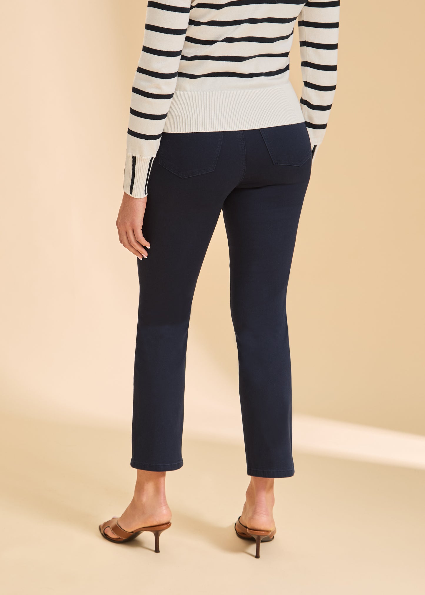 FDJ Pull-On Straight Ankle Denim Navy 2531511