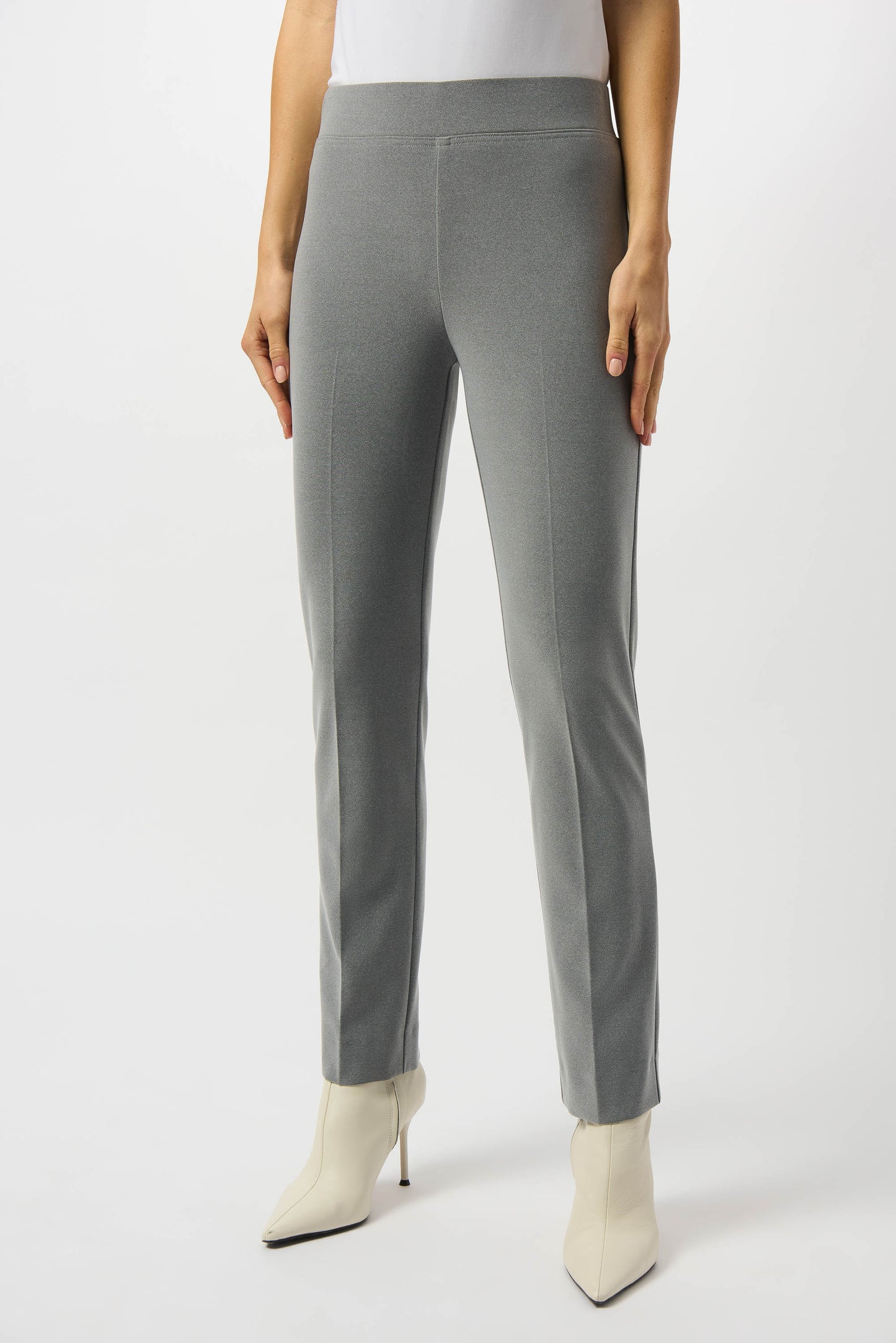 Joseph Ribkoff Straight Leg Pull-On Pants Grey Melange 253295