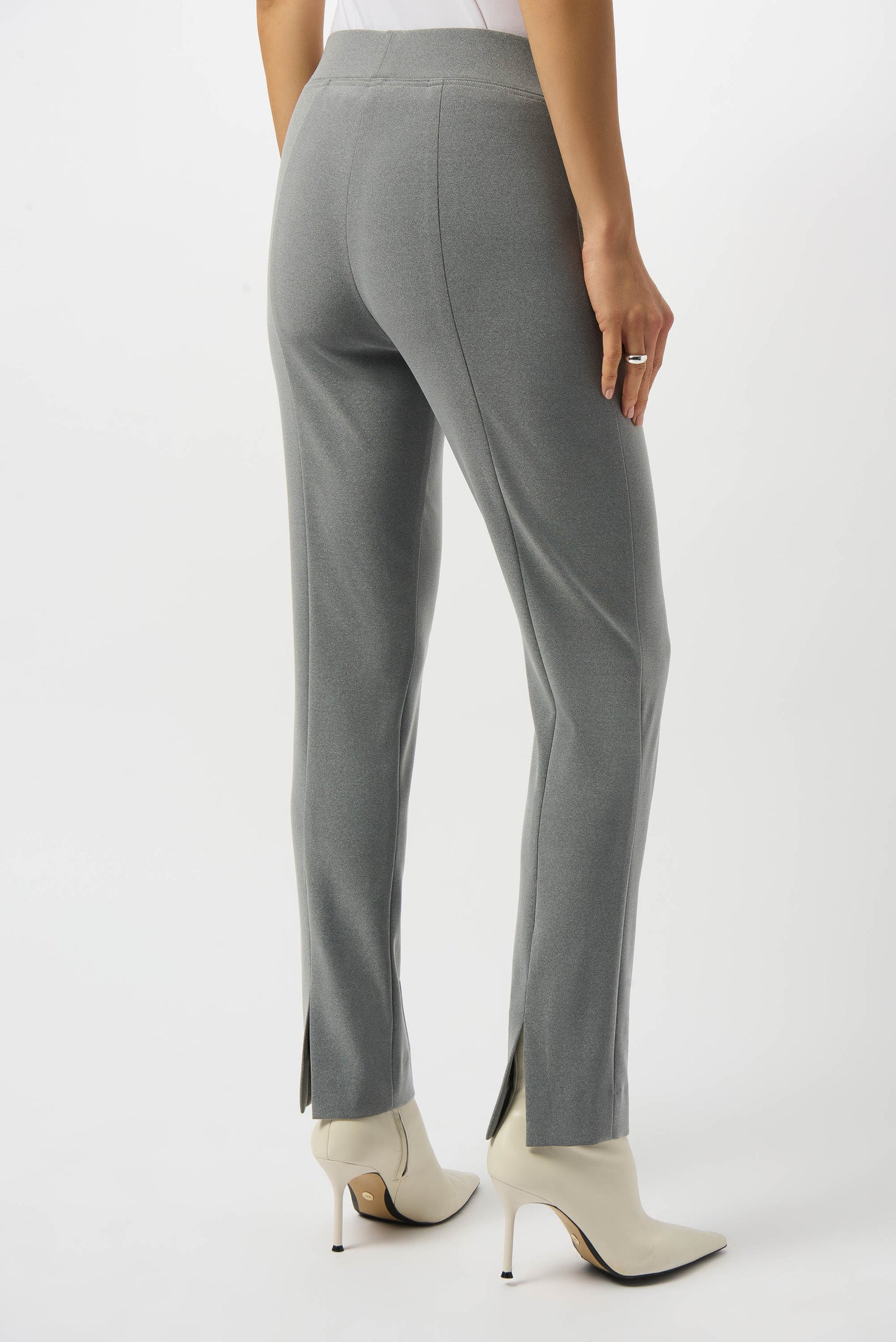 Joseph Ribkoff Straight Leg Pull-On Pants Grey Melange 253295
