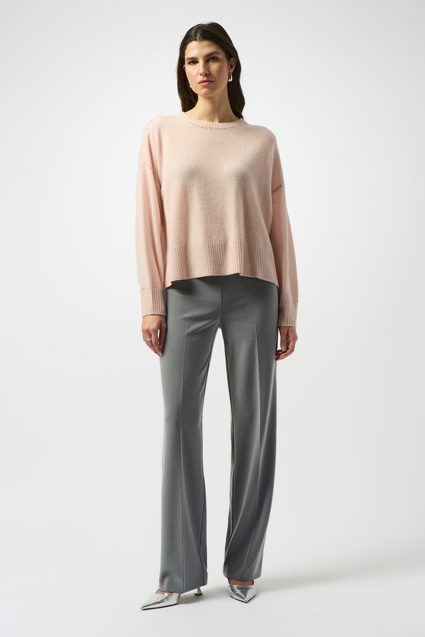 Joseph Ribkoff Wide Leg Pants Grey Melange 253303