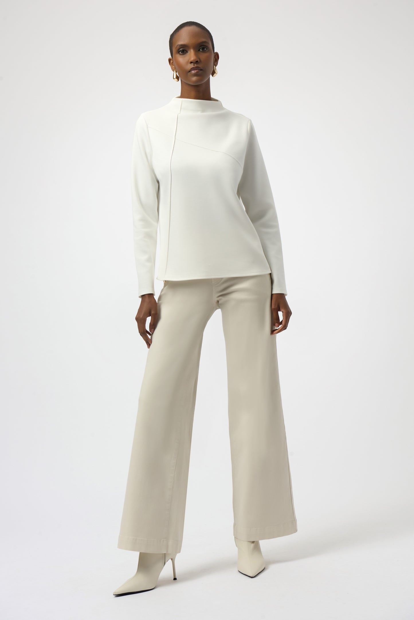 Joseph Ribkoff Scuba Jersey Straight Top Off White 254034