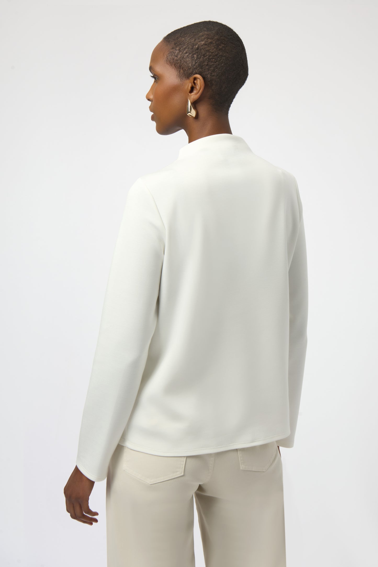 Joseph Ribkoff Scuba Jersey Straight Top Off White 254034
