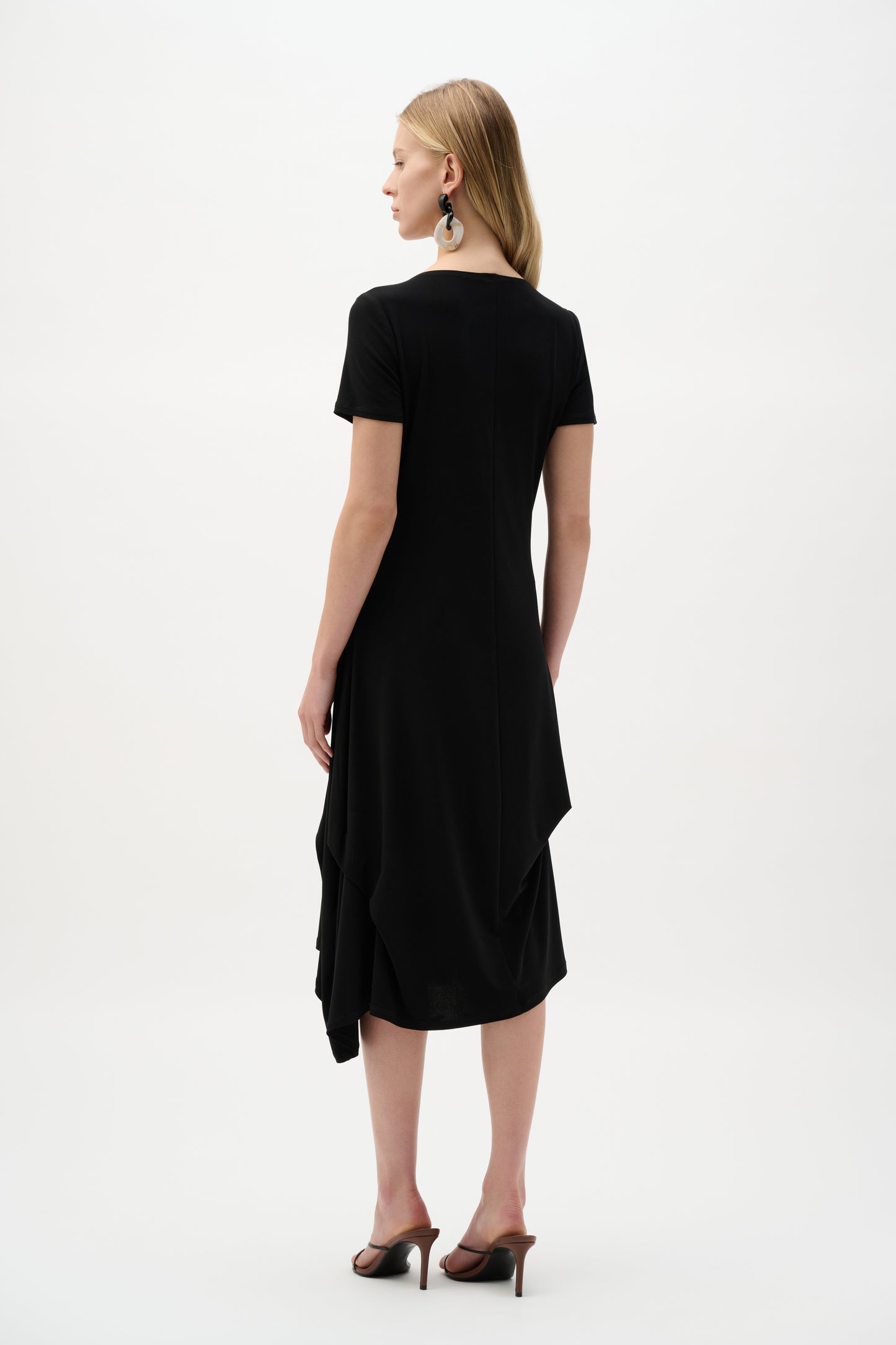 Joseph Ribkoff Trapeze Dress With Boat Neck Black 262032