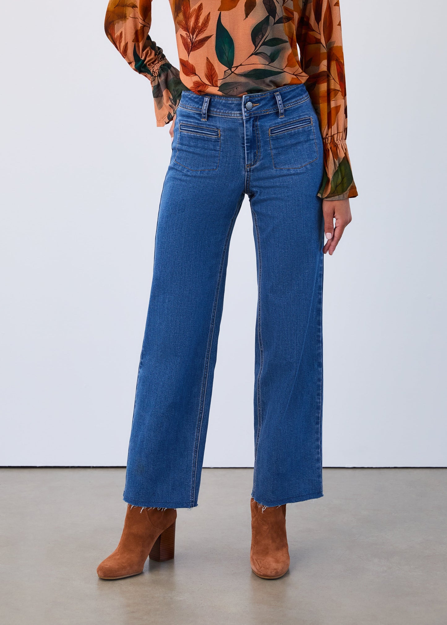 FDJ Olivia Wide Leg Denim Medium Wash 2741799