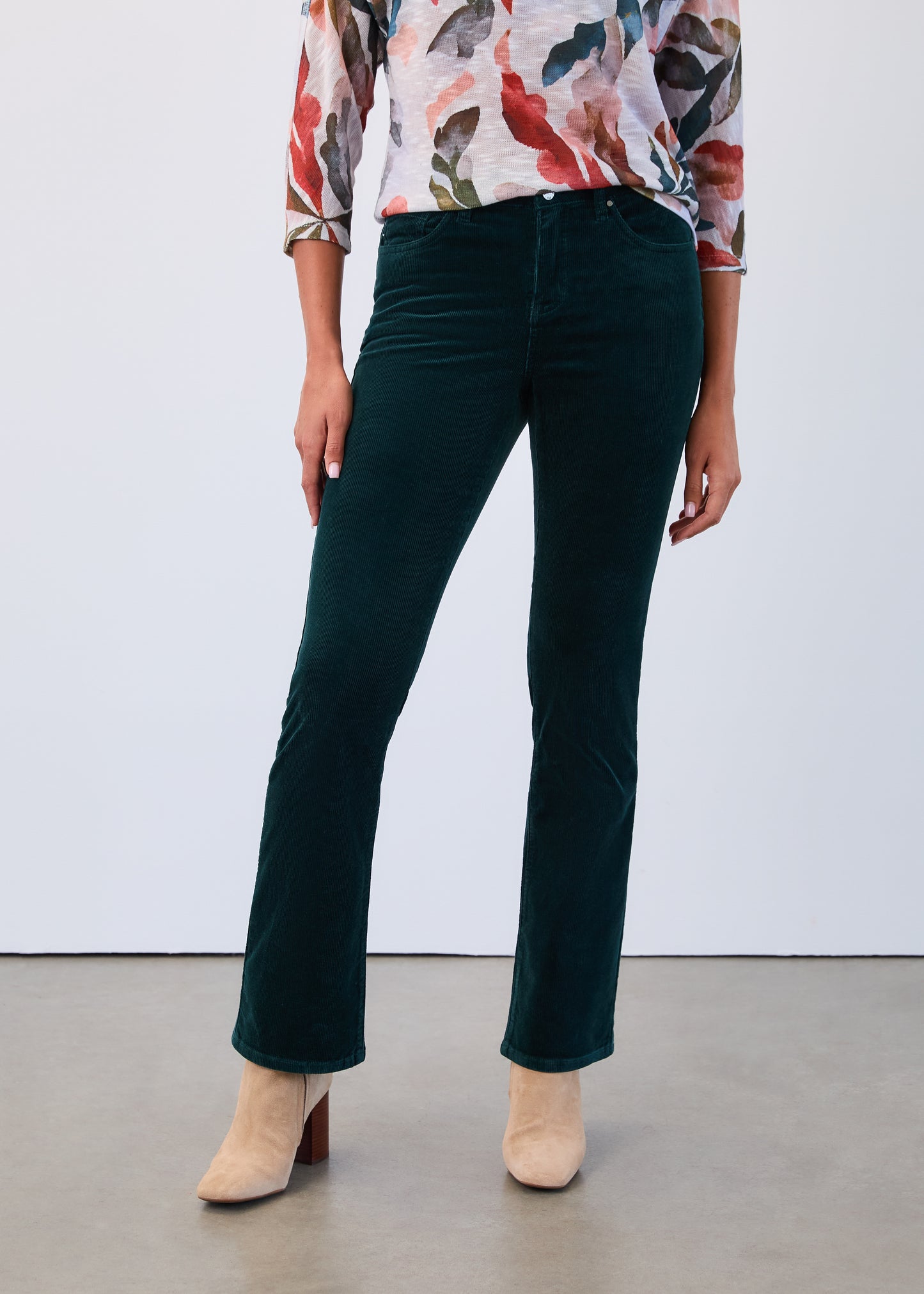 FDJ Olivia Bootleg Corduroy Pant Spruce 2812491