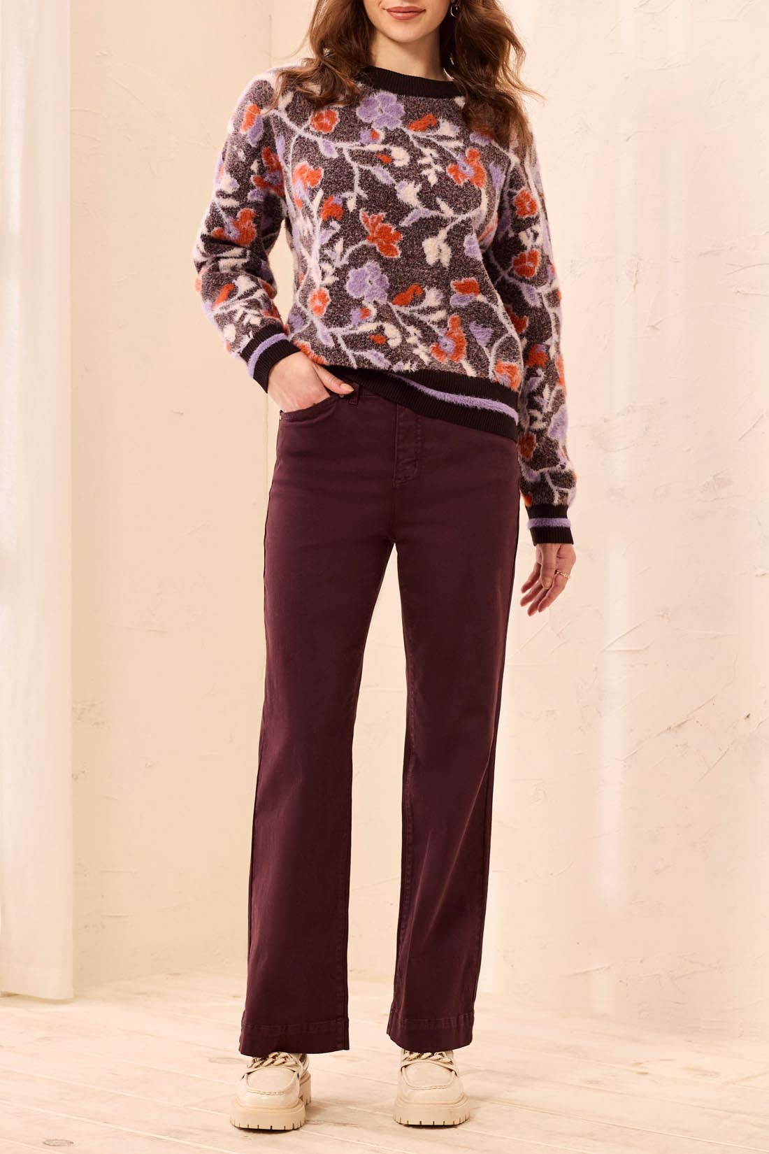 Tribal Fly Front 5 Pocket Pant Fudge 31610-2020W-0759