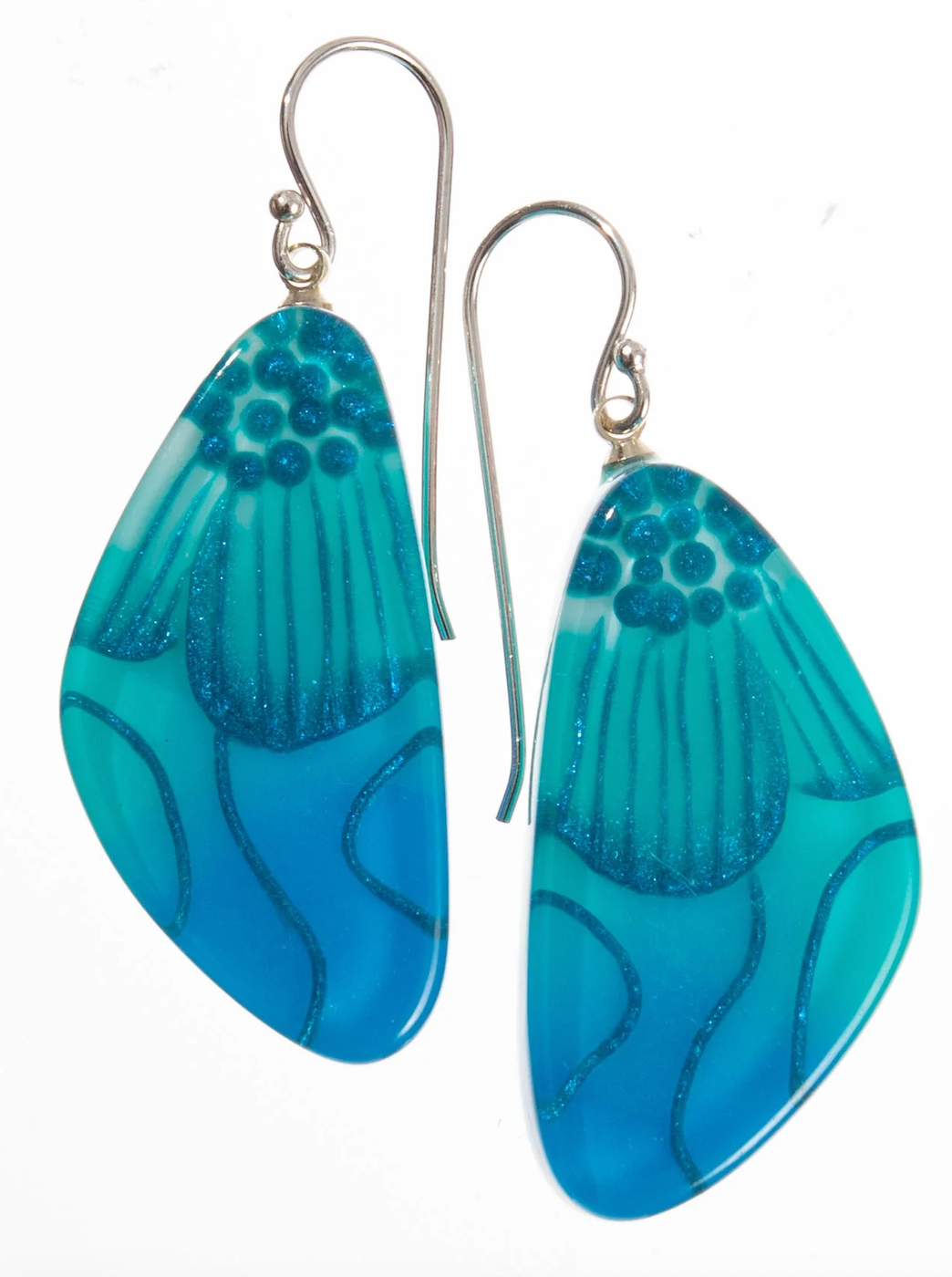 Zsiska Prim Flora Earrings Teal 3200502FTEAQ00