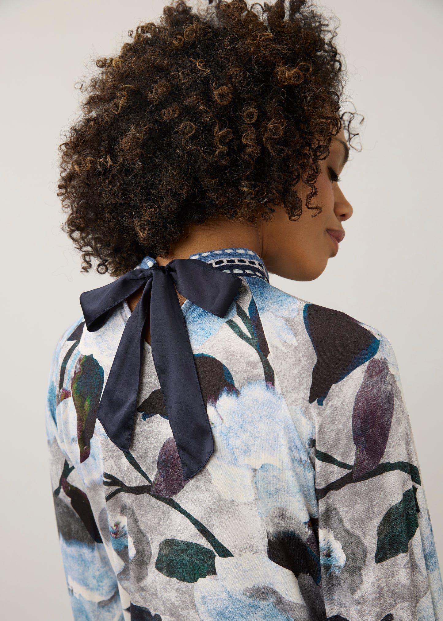 FDJ Bow Back Neck Top De Winter Floral 3703153
