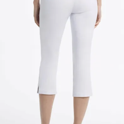Tribal Flatten It Pull-On Capri w/Side Slit White 48250-2485-0001