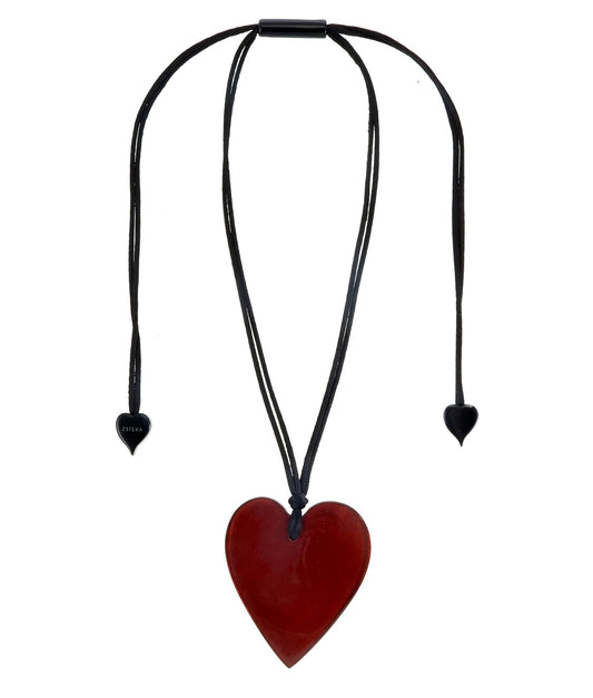 Zsiska Large Heart Pendant Brown 50602039172Q00