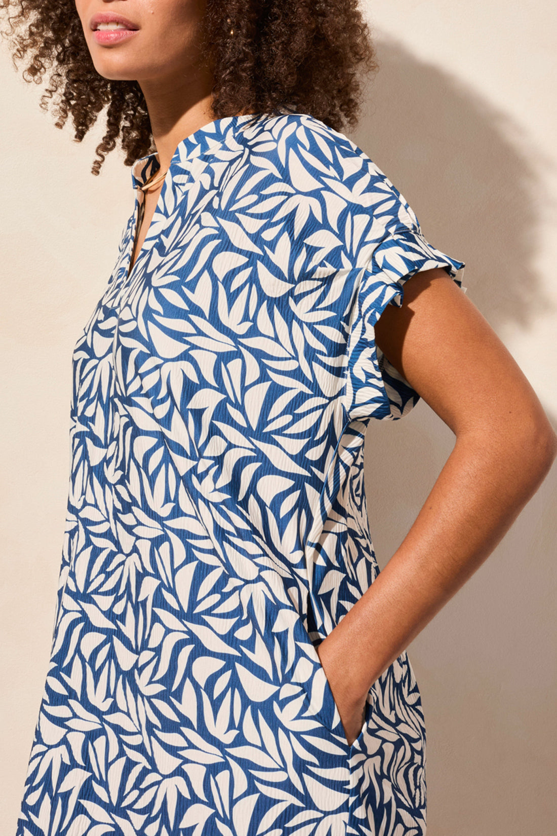 Tribal Knit Dress w/Sleeve Detail Blueleaf 57810-5251-2655